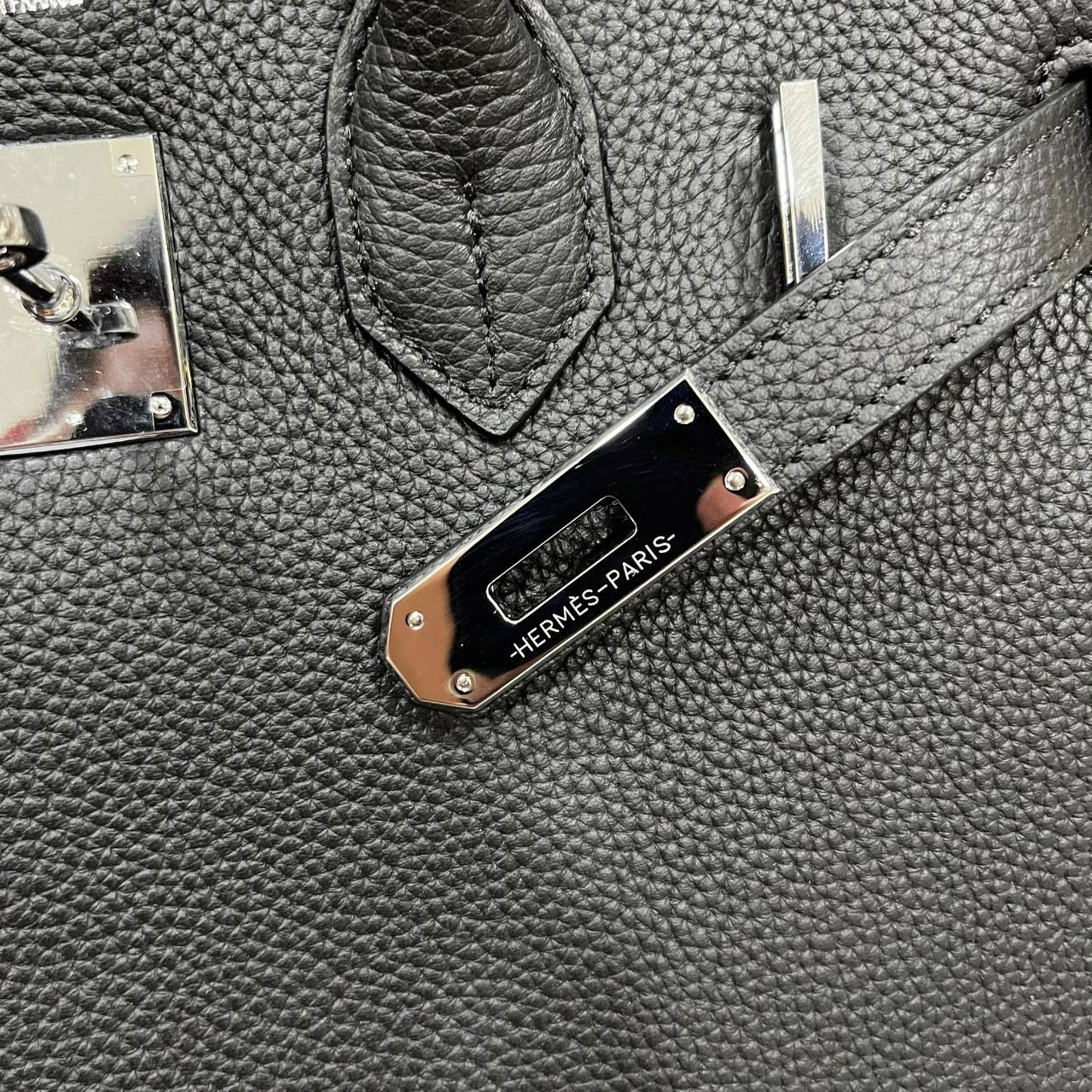 หนังแท้ Hermes BIRKIN 25CM epsom in MAUVSSYLESTE COLOR FULL HANDMADE GOLD HARDWARE เกรดออริจินอล ภาพสินค้าถ่ายจากงานขายจริง