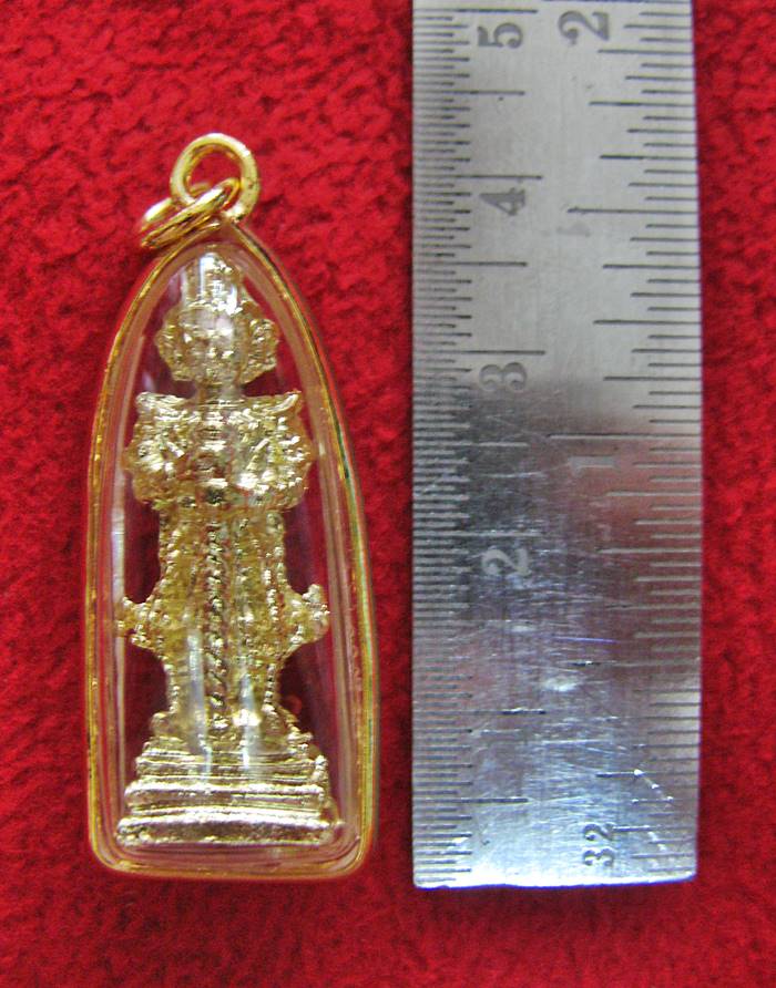 จี้ท้าวเวสสุวรรณสองหน้าเนื้อทองเลี่ยมทองไมครอนพร้อมใบคาถาค่ะ