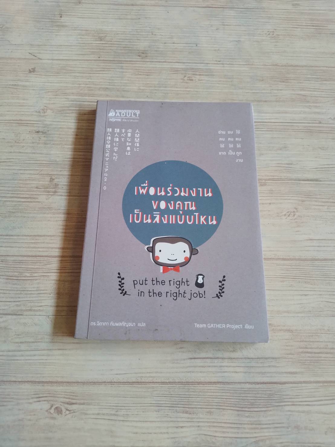 เพื่อนร่วมงานของคุณเป็นลิงแบบไหน Team GATHER Project เขียน ดร.จิดาภา กัมพลกัญจนา แปล