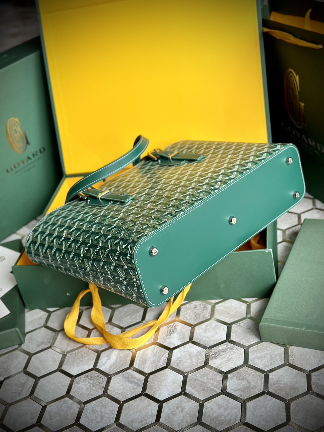 GOYARD Goyardine Sac Marie Galante MM / GOYARD Tote Bag กระเป๋าทรงโท้ทจุของได้เยอะ งานสวยเนี๊ยบ เกรดออริ สลับแท้ 1:1 ใช้ต่างประเทศได้