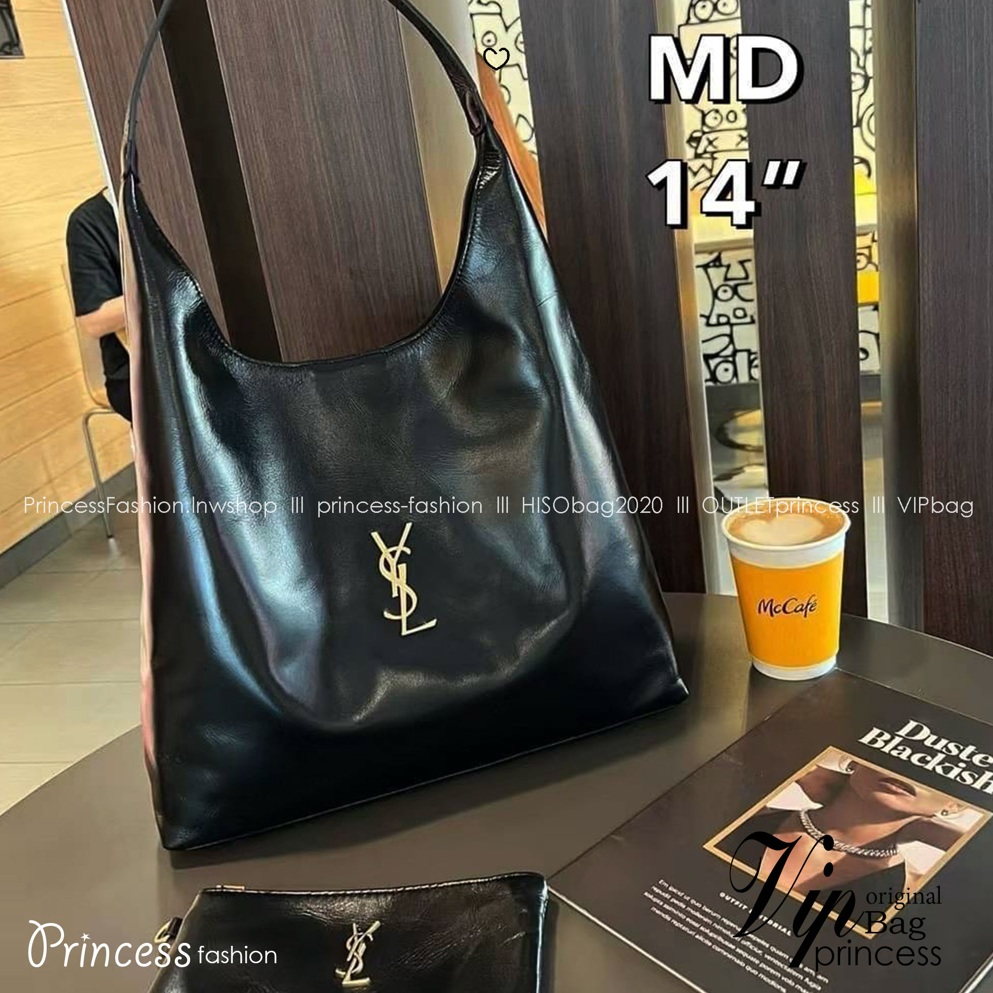 YSL Hobo Leather Bag / YSL Hobo Suede Bag กระเป๋าสะพายทรงโท้ทใบใหญ่รุ่นใหม่ หูจับในตัวใช้งานง่ายจุของได้เยอะ งานหนังเรียบและงานหนังกลับสีน้ำตาล ดีไซน์เรียบแต่หรู