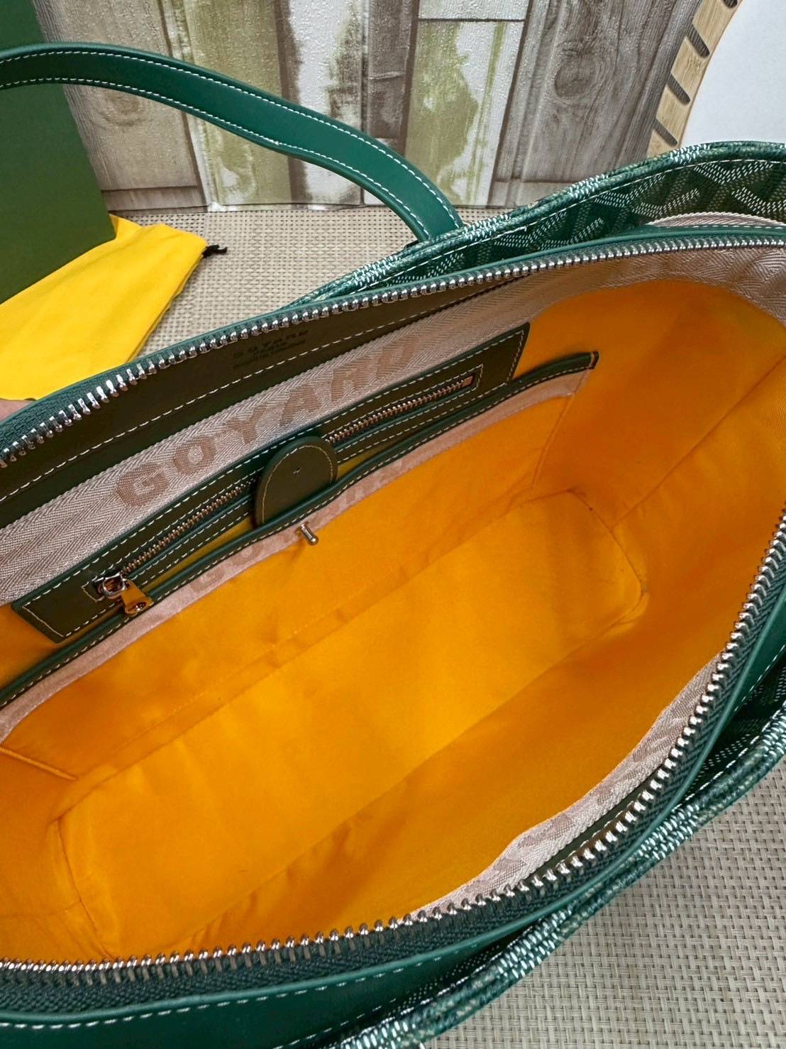 7 สี ORI หนังแท้ | GOYARD Goyardine Sac Marie Galante 35cm / Goyard Tote Bag กระเป๋าสะพายทรงโท้ท พร้อมหูจับใช้งานง่าย ภายในโล่งกว้าง หรูหราลงตัว