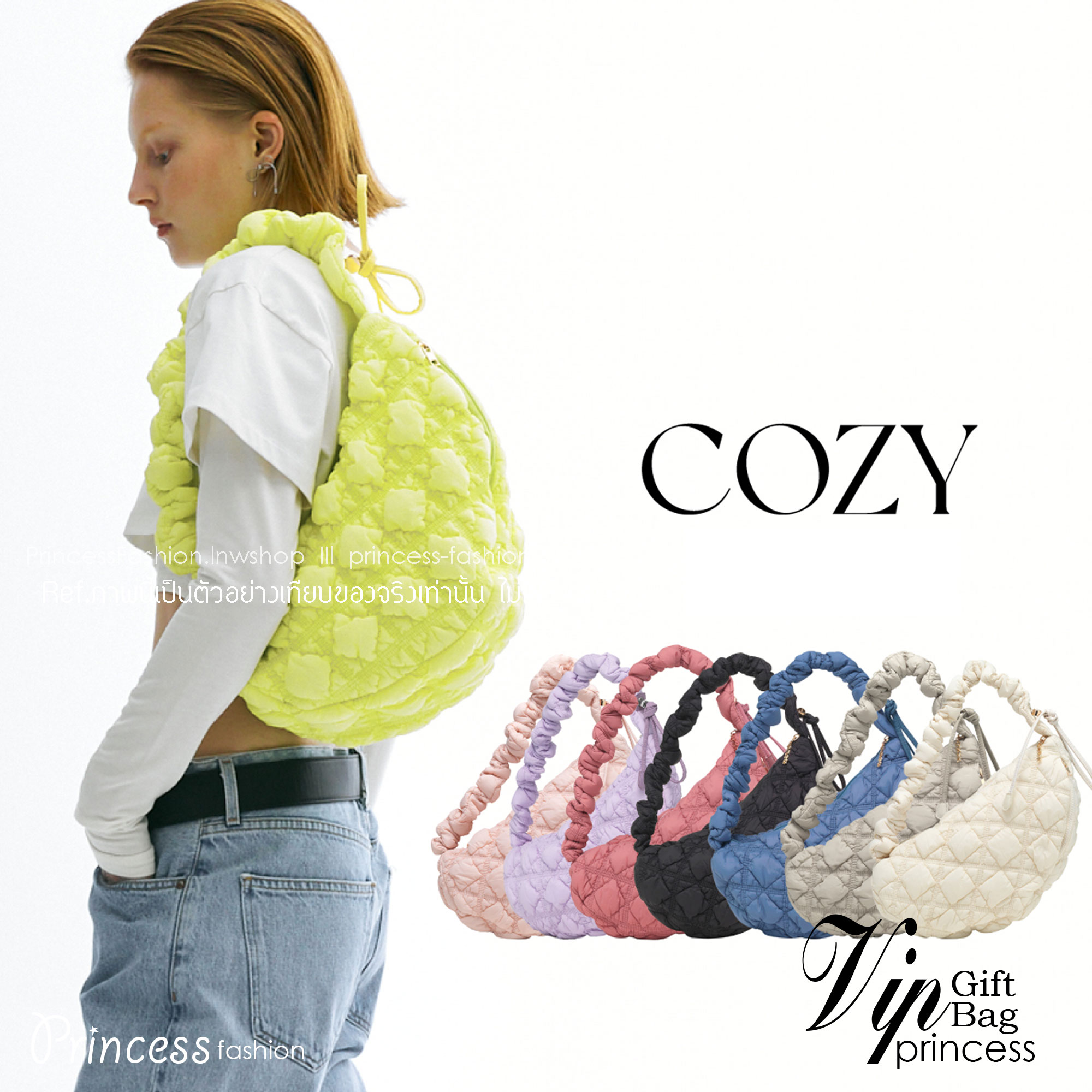 Cozy Shoulder Bag / Carlyn Bag 2022 สายแฟชั่นเกาหลีห้ามพลาด‼️ เป็นกระเป๋าที่กำลังได้รับความนิยมอย่างมากในเวลานี้ ถูกออกแบบมาให้มีลักษณะนุ่มนิ่มไม่ต่างจากพัฟเฟิลโค้ตหรือผ้านวม เลือกหยิบมาใช้ แมตช์เข้ากับคอสตูมได้ในแต่ละวัน