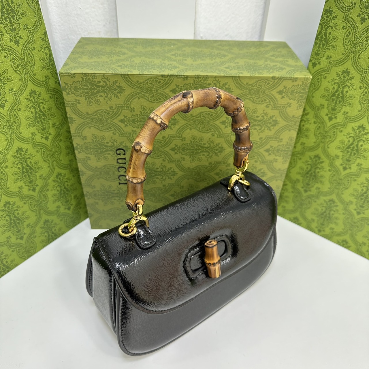 GUCCI BAMBOO 1947 TOP HANDLE BAG กระเป๋าถือ/สะพาย มือจับลายไม้ไผ่หรูหรา เกรดออริ สลับแท้ 1:1 ใช้งานต่างประเทศได้