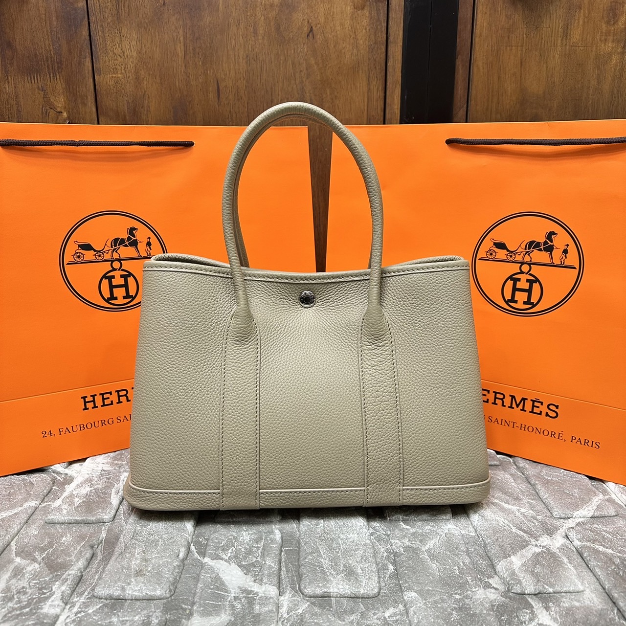 HERMES Garden Party 30 bag กระเป๋าทรงโท้ทแบรนด์หรู เอกลักษณ์ของความสง่างาม เกรดออริ สลับแท้ 1:1 ใช้งานต่างประเทศได้