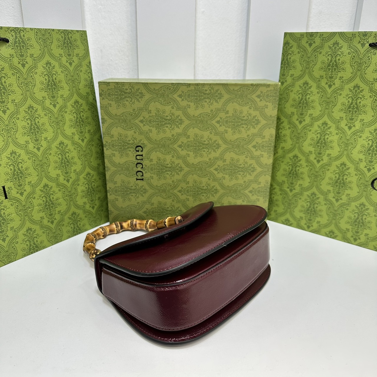 GUCCI BAMBOO 1947 TOP HANDLE BAG กระเป๋าถือ/สะพาย มือจับลายไม้ไผ่หรูหรา เกรดออริ สลับแท้ 1:1 ใช้งานต่างประเทศได้