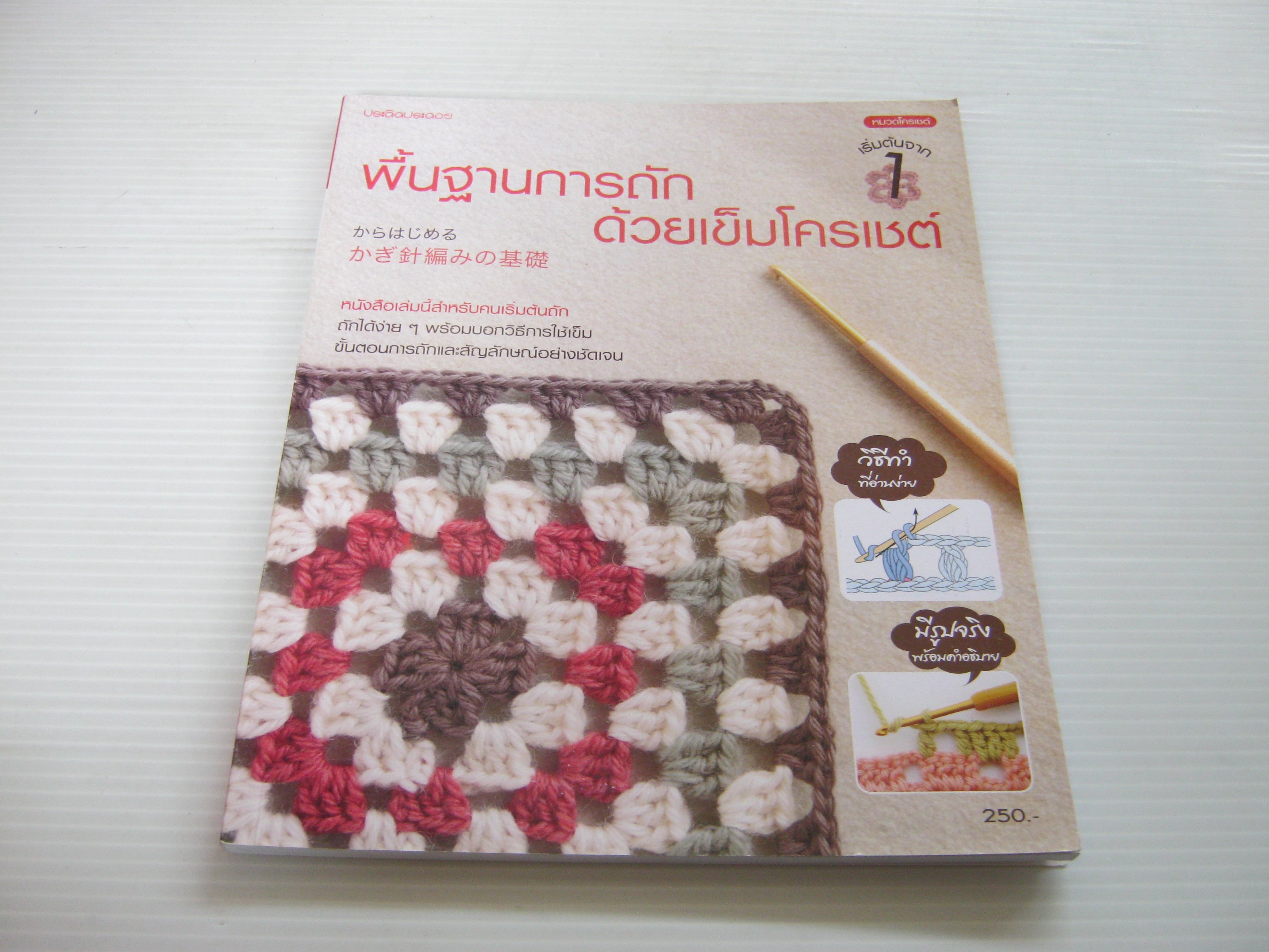 พื้นฐานการถักด้วยเข็มโครเชต์ เริ่มต้นจาก 1***สินต้าหมด***