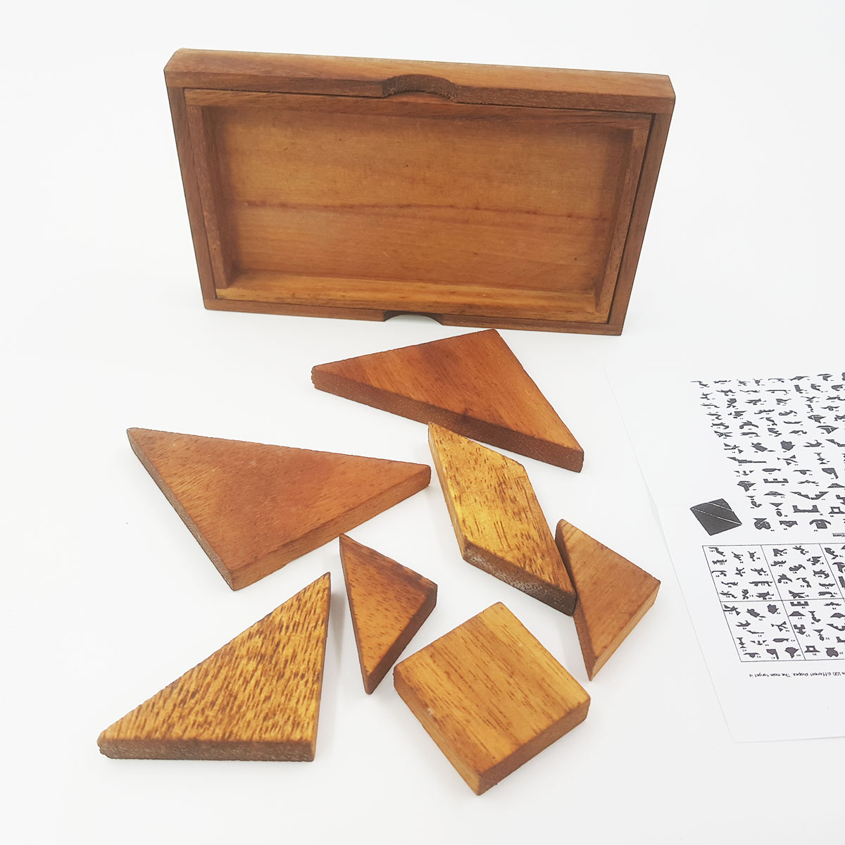 แทนแกรมไม้เกมทรงสี่เหลี่ยมพื้นผ้า 7 ชิ้น เกมต่อรูปทรง