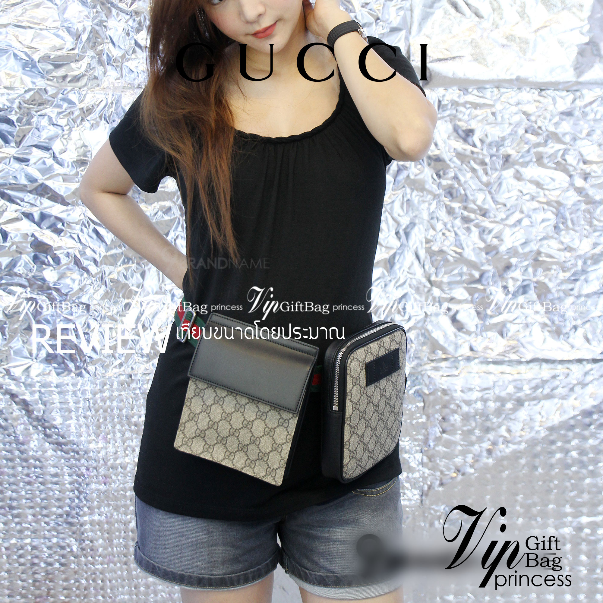 หนังแท้ Gucci GG Supreme belt bag - Neutrals A two-pouch belt bag in GG Supreme canvas with black leather trims. กระเป๋าคาดอก/คาดเอว อีกรุ่นหนึ่งที่หลายคนตามหา งานออริสวยมาก ทำจากหนังแท้ สามารถใช้ได้ทั้งผู้ชายแล้วก็ผู้หญิงสามารถคาดเอวหรือคาดอกก็ได้