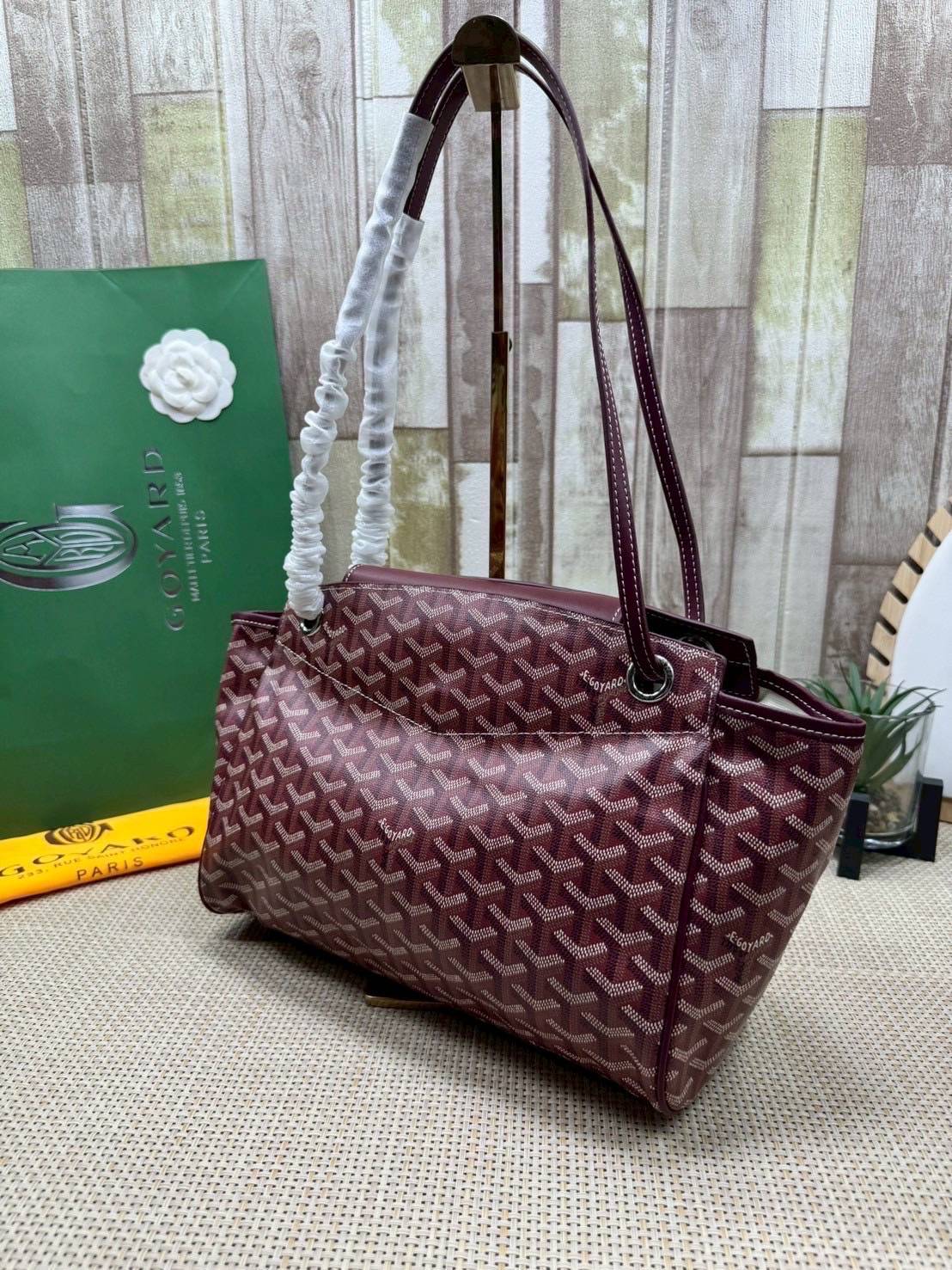 ORI หนังแท้ | GOYARD Rouette Souple Bag 30cm กระเป๋าสะพายแบรนด์หรูสัญชาติฝรั่งเศส สะท้อนถึงความเบา ความยืดหยุ่น คือการแสดงออกถึงแก่นแท้ของโมดูลาร์ของ Maison
