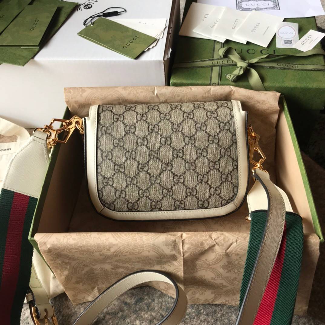Gucci Horsebit 1955 mini bag GG Supreme in canvas พร้อมส่ง เกรดท็อปออรินอล งานเหมือนสุด หนังแท้ สวยงามตามรูป TOP ORIGINAL 1:1 เกรดเทียบแท้ ใช้สลับแท้ได้ ใช้งานต่างประเทศได้