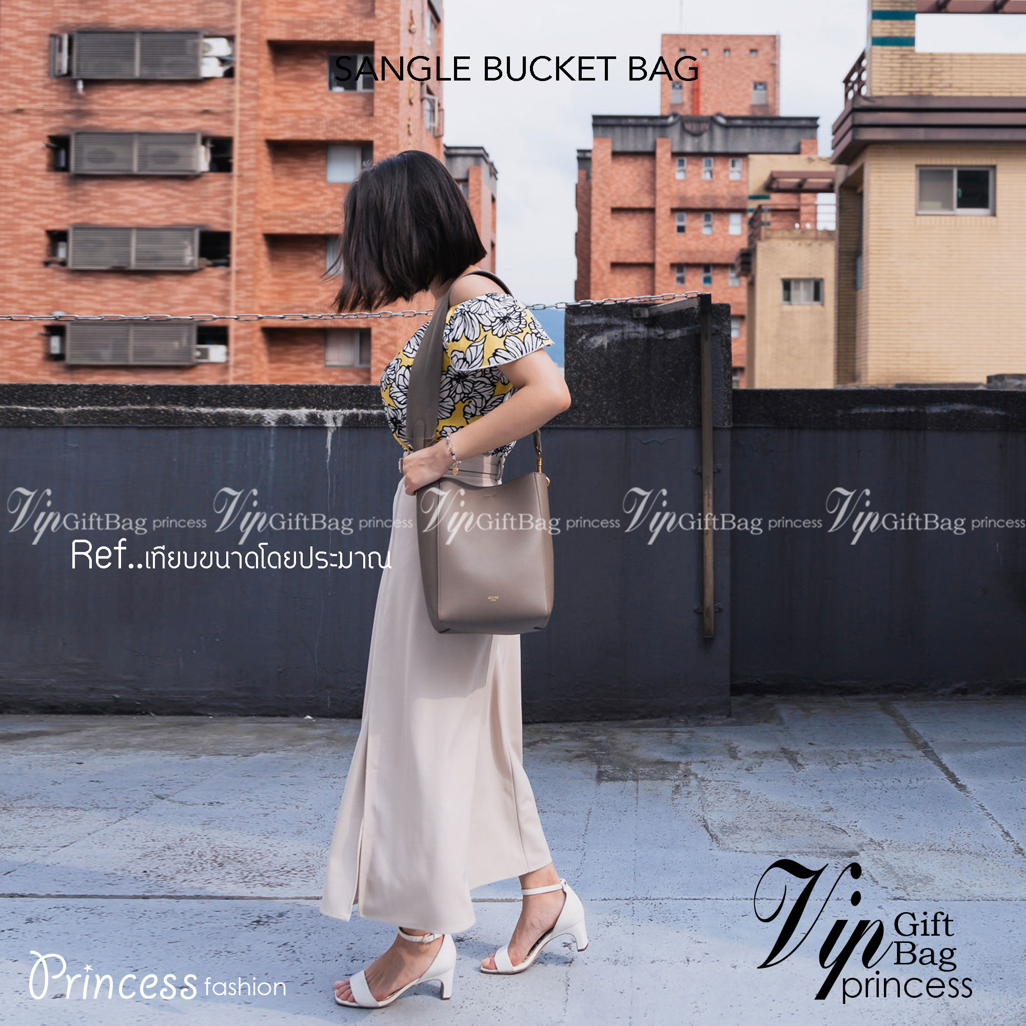 CELINE SANGLE SMALL BUCKET BAG กระเป๋าสะพายทรงบัคเก็ต หนังซอฟอย่างดี น่าใช้มากๆ