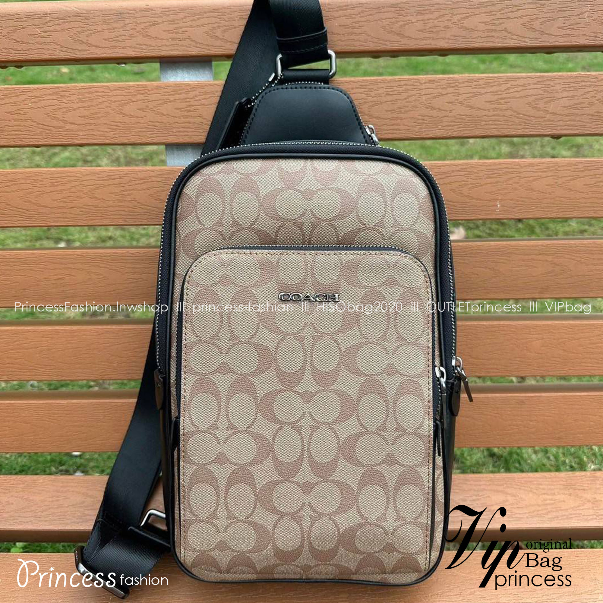 พร้อมส่ง 4 สี COACH Ethan Pack In Signature Canvas / COACH GRAHAM PACK กระเป๋าคาดอก 🧡 เกรดท็อปออริจินอล 1:1 สลับแท้ เกรดดีสุด ใช้งานต่างประเทศได้