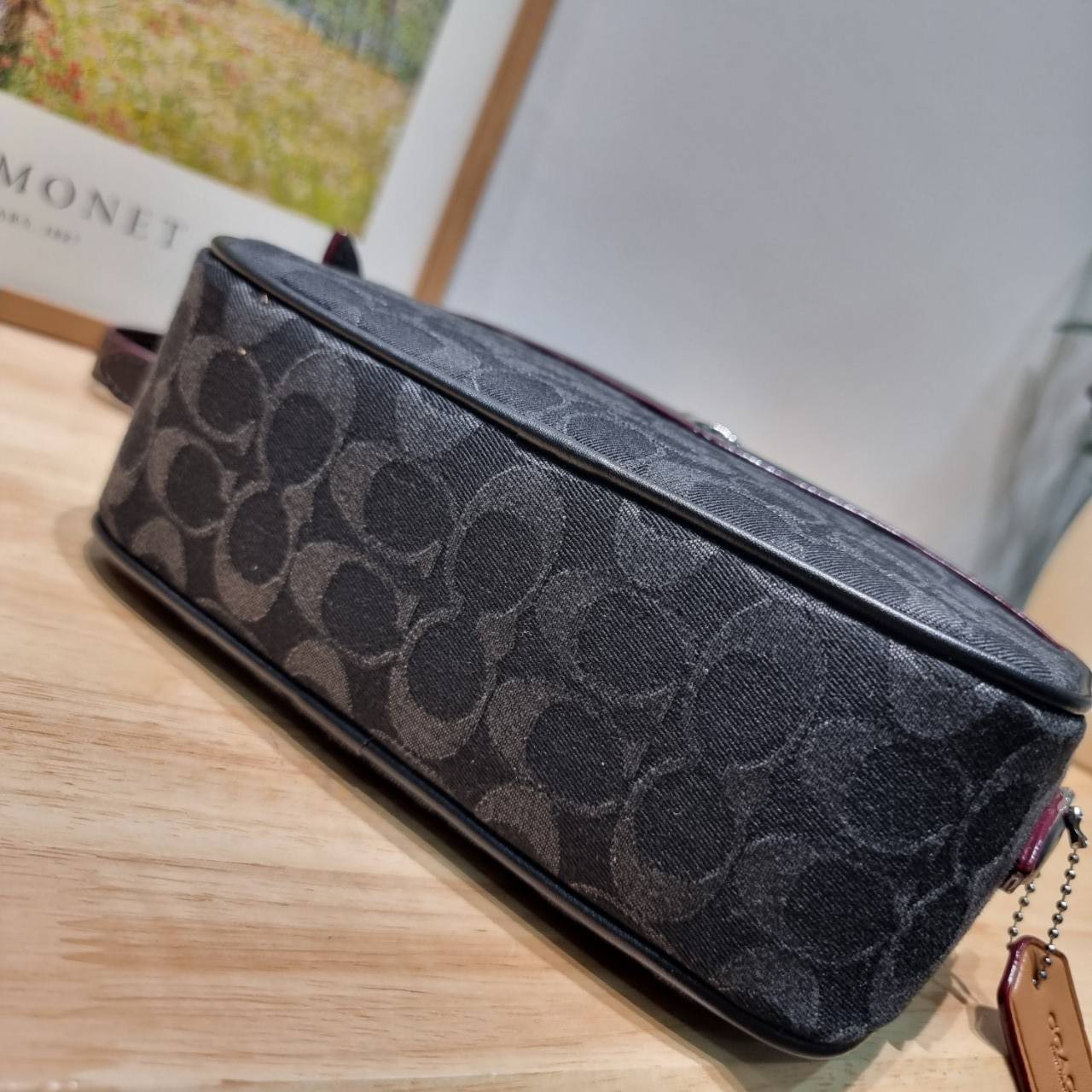 COACH CE744 CAMERA BAG IN SIGNATURE DENIM กระเป๋าสะพายข้างรูปทรงสวยคลาสสิค BLACK MULTI เกรดท็อปออริ เกรดดีสุด สลับแท้ 1:1