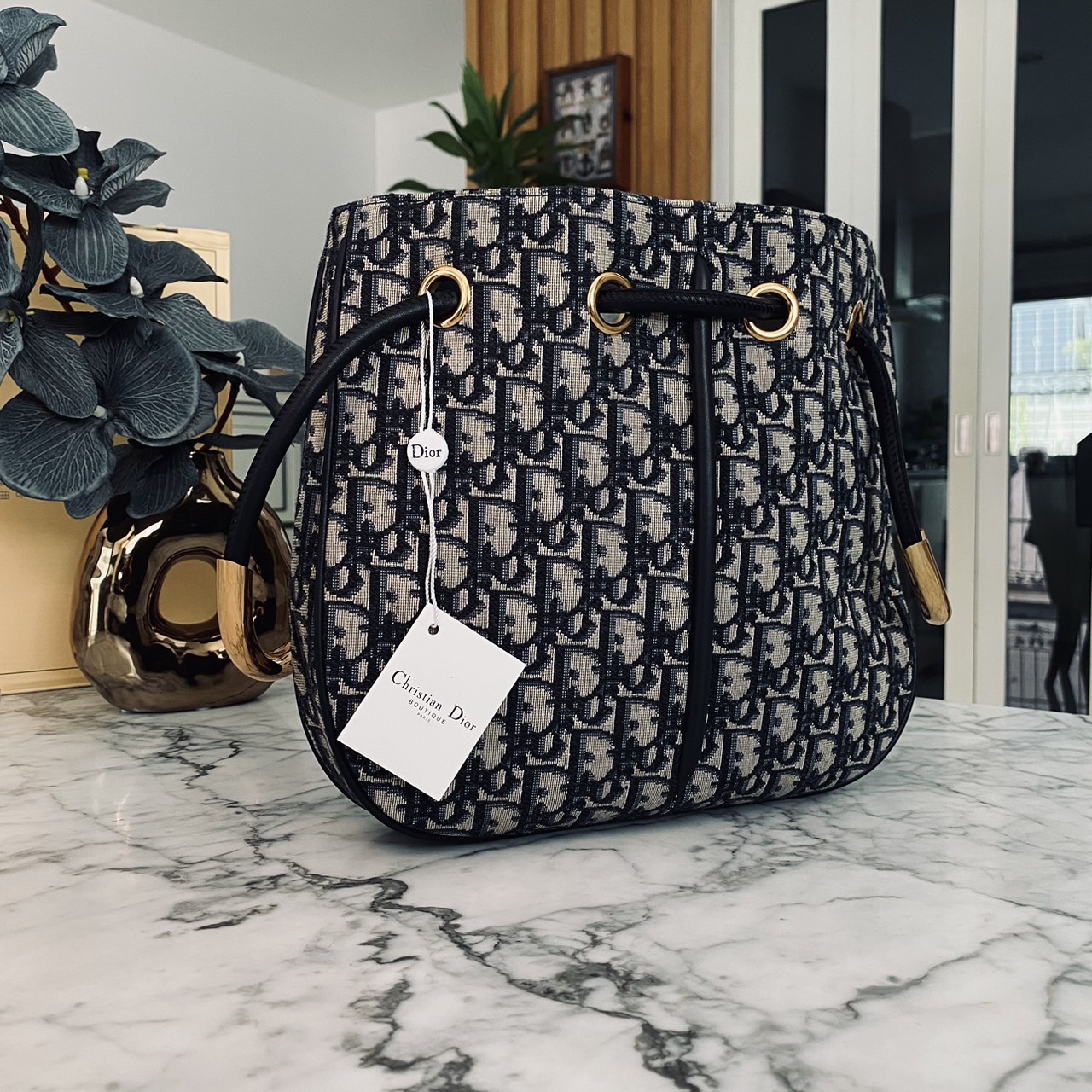 Medium Dior Nolita Bag Blue Dior Oblique Jacquard กระเป๋าสะพายทรงโท้ทรุ่นใหม่ New for Fall 2024 งานผ้าทอลายแบรนด์อย่างปราณีต สวยหรูเป็นเอกลักษณ์ตามแบบฉบับแบรนด์