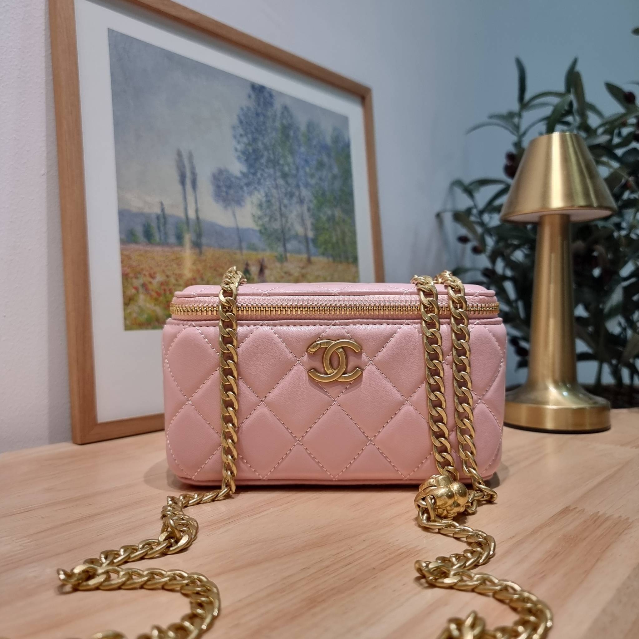 Chanel camellia vanity case bag พลาดไม่ได้เลยกับคอลสุดแซ่บ ดีไซน์ใหม่ 2023 นอกจากความคลาสสิคของรูปทรง ตัวอะไหล่ก็ยังปรับเพิ่มดีเทลความหรู ด้วยการใช้รูปดอกคามิเลียเอกลักษณ์มาเป็นตัวชูความแพง