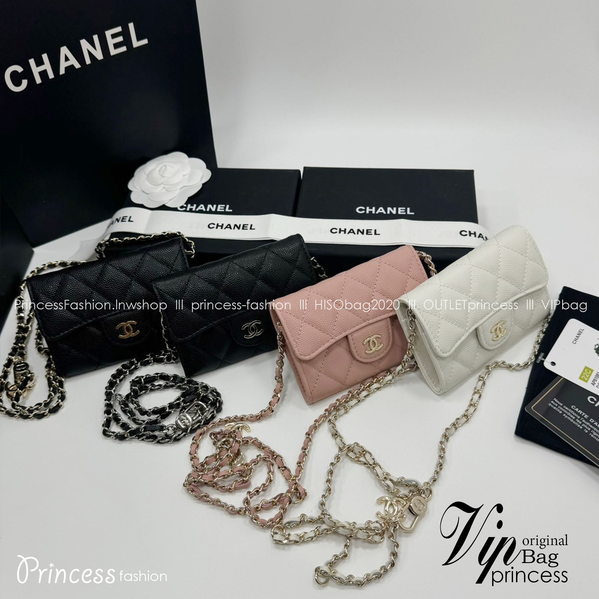 CHANEL mini wallet on chain crossbody กระเป๋าสตางค์พร้อมสายสะพายไซส์มินิ เกรดออริ 1:1 ใช้งานต่างประเทศได้ ภาพถ่ายจากงานขายจริง