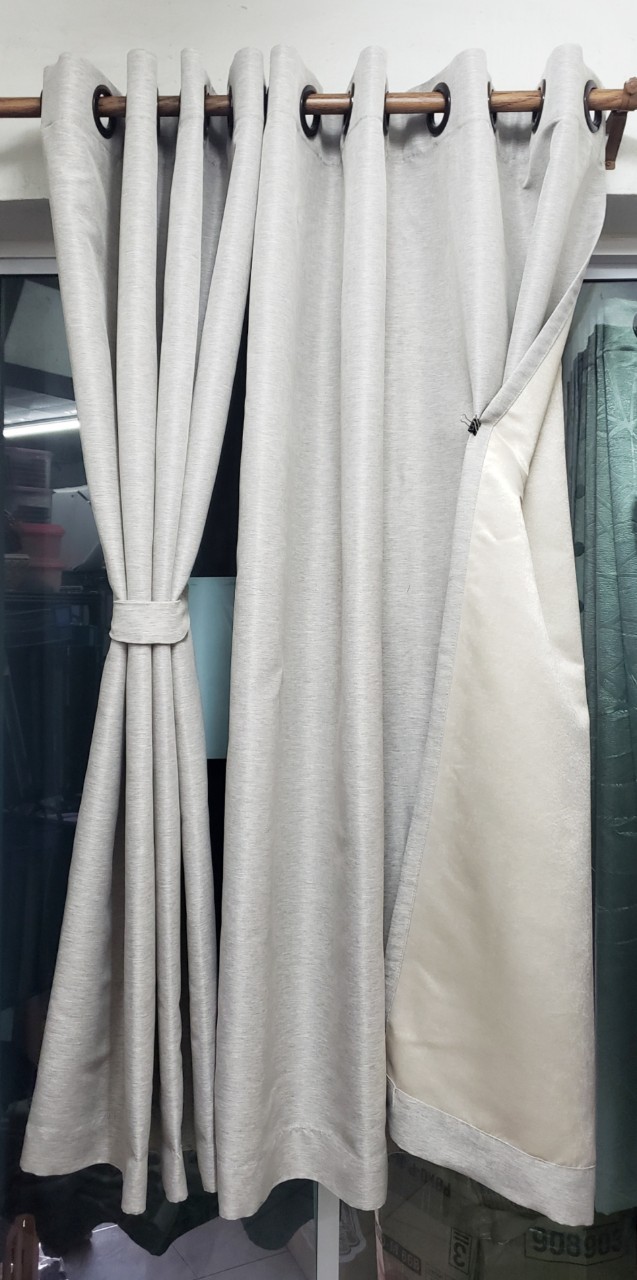 ผ้าม่านก.130*ส.180ซม. กันแสงUV95% ผ้าม่าน รุ่น มินิมอล(minimalist)สีเทาน้ำตาล