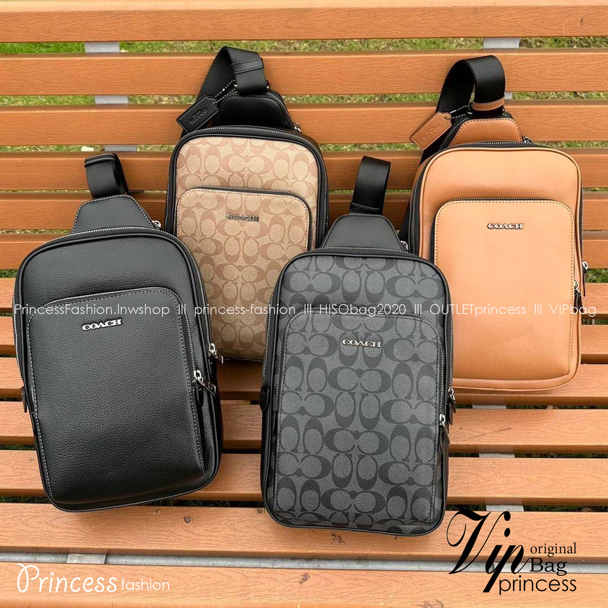 พร้อมส่ง 4 สี COACH Ethan Pack In Signature Canvas / COACH GRAHAM PACK กระเป๋าคาดอก 🧡 เกรดท็อปออริจินอล 1:1 สลับแท้ เกรดดีสุด ใช้งานต่างประเทศได้