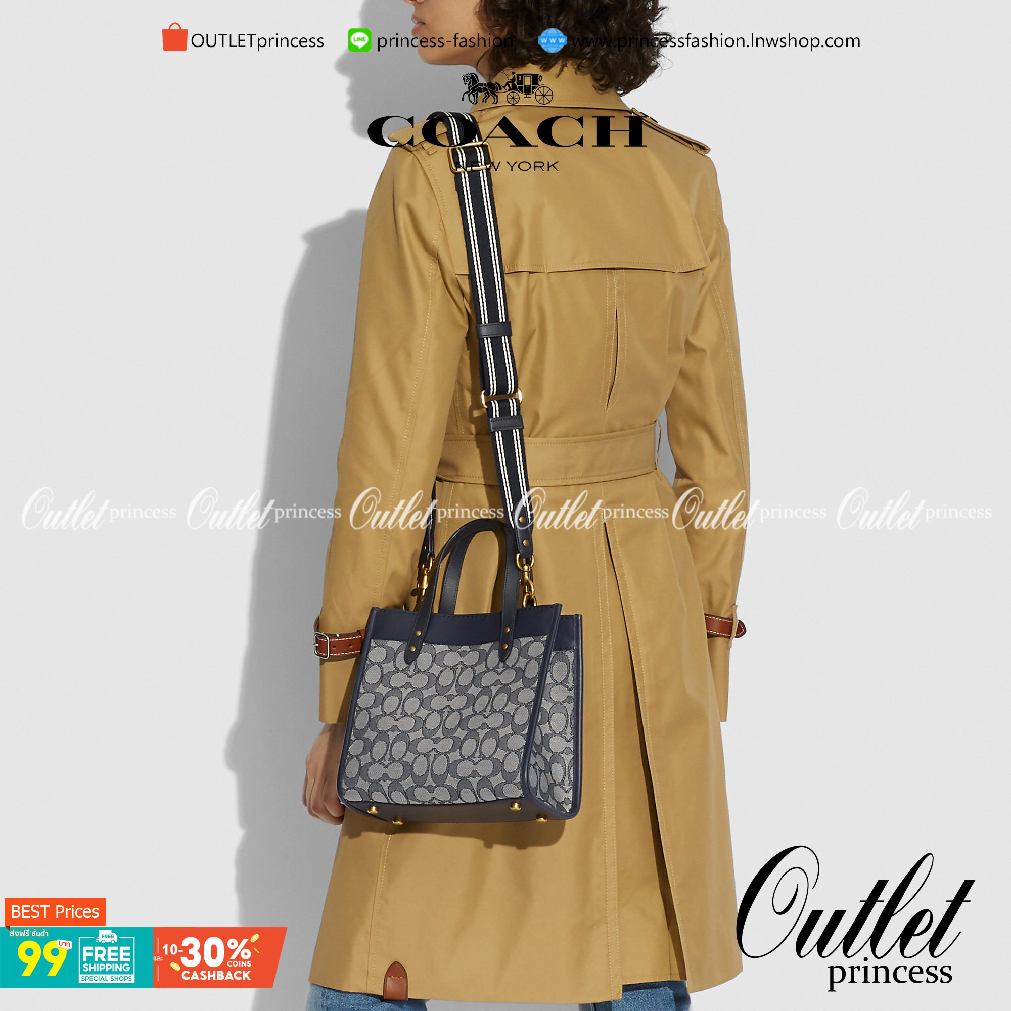 ใบนี้ ช่วยให้ชีวิตง่ายขึ้นเยอะเลย🌈🌺>>COACH FIELD TOTE 22 IN SIGNATURE JACQUARD(COACH C3865) 🍁กระเป๋าถือ สะพาย รุ่น Unisex ใช้ได้ทุกเพศวัย ขนาดเหมาะต่อการใช้งานในแต่ละวันมากๆ //วัสดุ jacquard ลาย signature ตกแต่งดีเทลด้วยหนังแ