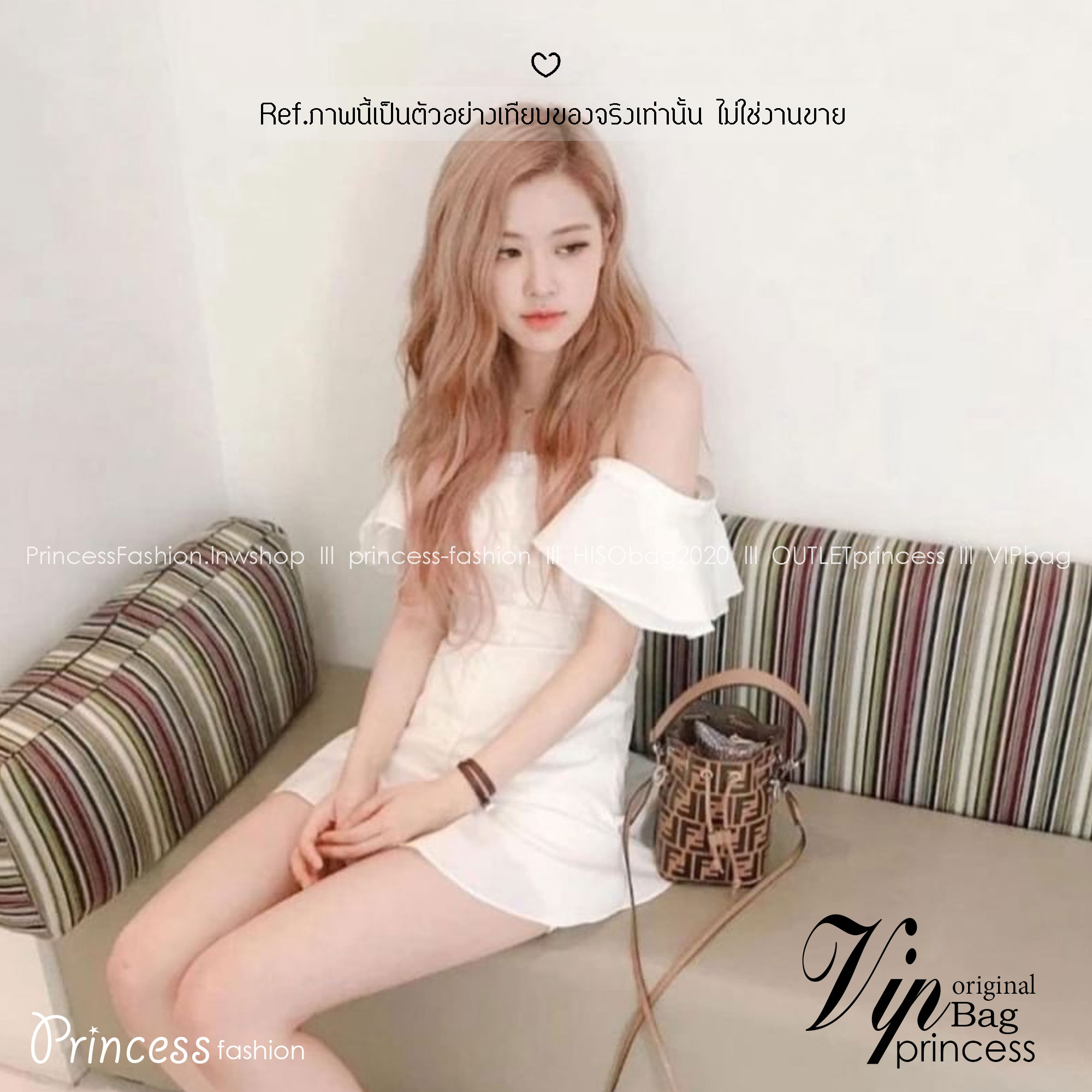 FENDI Mini MonTresor Bucket Bag กระเป๋าสะพายทรงขนมจีบรุ่นยอดนิยม ไซส์มินิน่ารักน่าใช้มาก ดีไซน์สวยอยู่ทรง