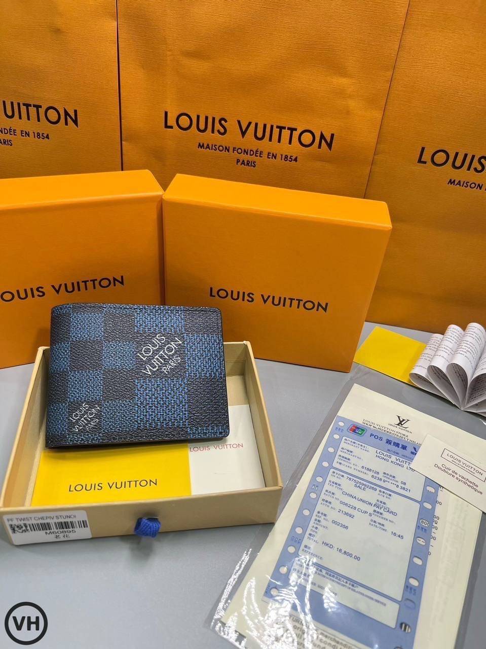 ORI หนังแท้ | LV Multiple Wallet / LV Short Wallet / LV Damier Graphite Wallet กระเป๋าสตางค์ใบสั้น กระเป๋าสตางค์ผู้ชาย
