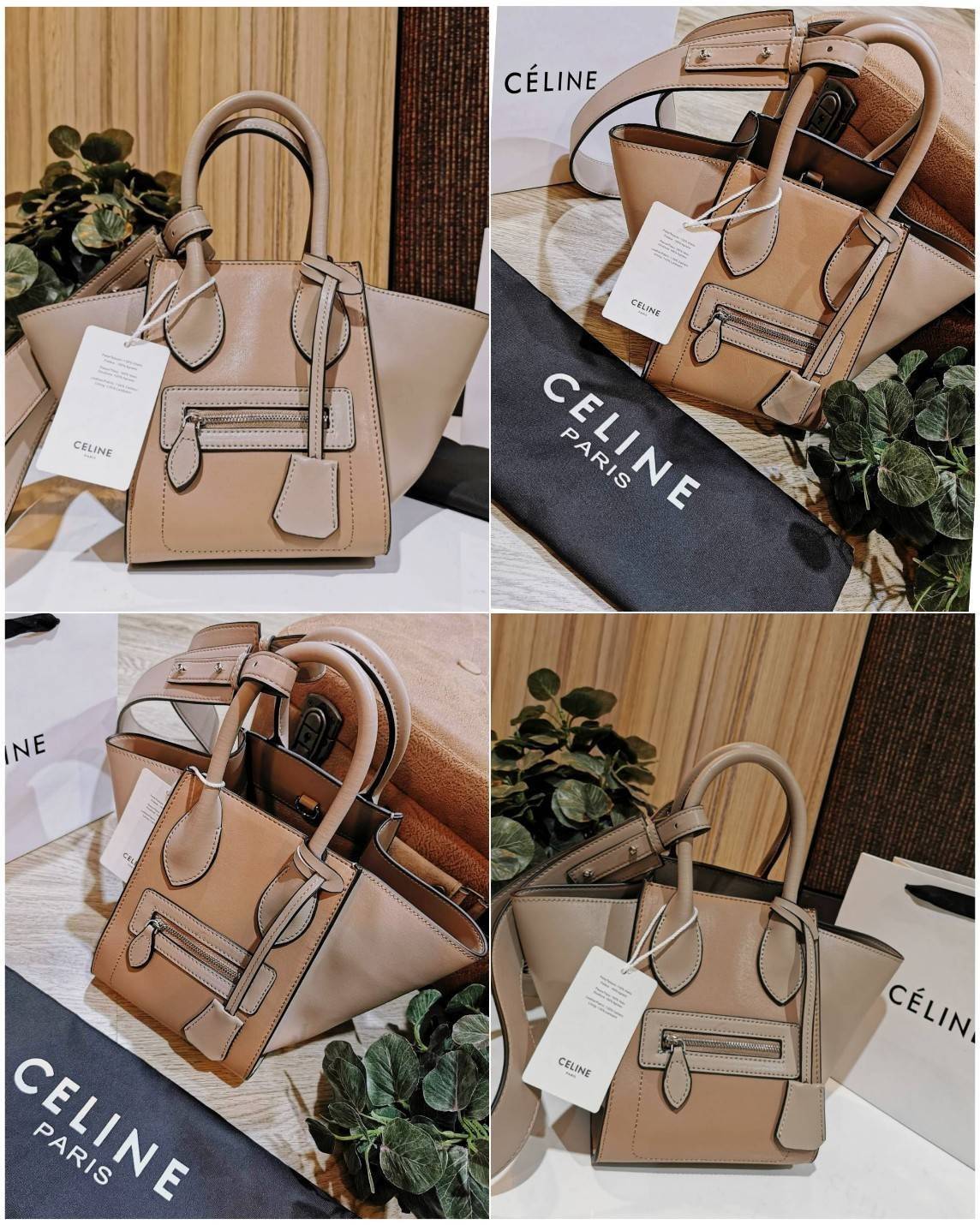 CELINE SHOULDER BAG VIP / CELINE LUGGAGE NANO Glossy Leather Handbag รุ่นนี้ Rare items หนังเรียบสวยสีทูโทนเรียบหรู ขนาดกำลังดี น้ำหนักเบา ด้านหน้ามีหนึ่งช่องซิป ด้านข้างดีไนส์ทรงปีกสามารถปรับขยายทรงได้ ภายในโล่งกว้าง มีช่องซิป มีตะขอเกี่ยวปากกระเป๋า ใส่ก