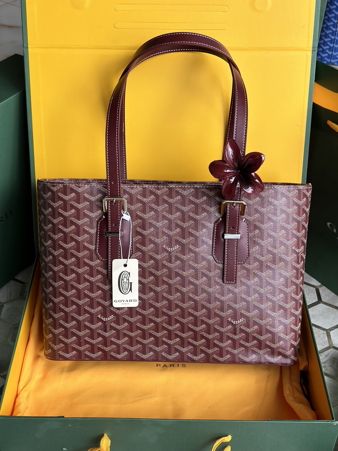 GOYARD Goyardine Sac Marie Galante MM / GOYARD Tote Bag กระเป๋าทรงโท้ทจุของได้เยอะ งานสวยเนี๊ยบ เกรดออริ สลับแท้ 1:1 ใช้ต่างประเทศได้
