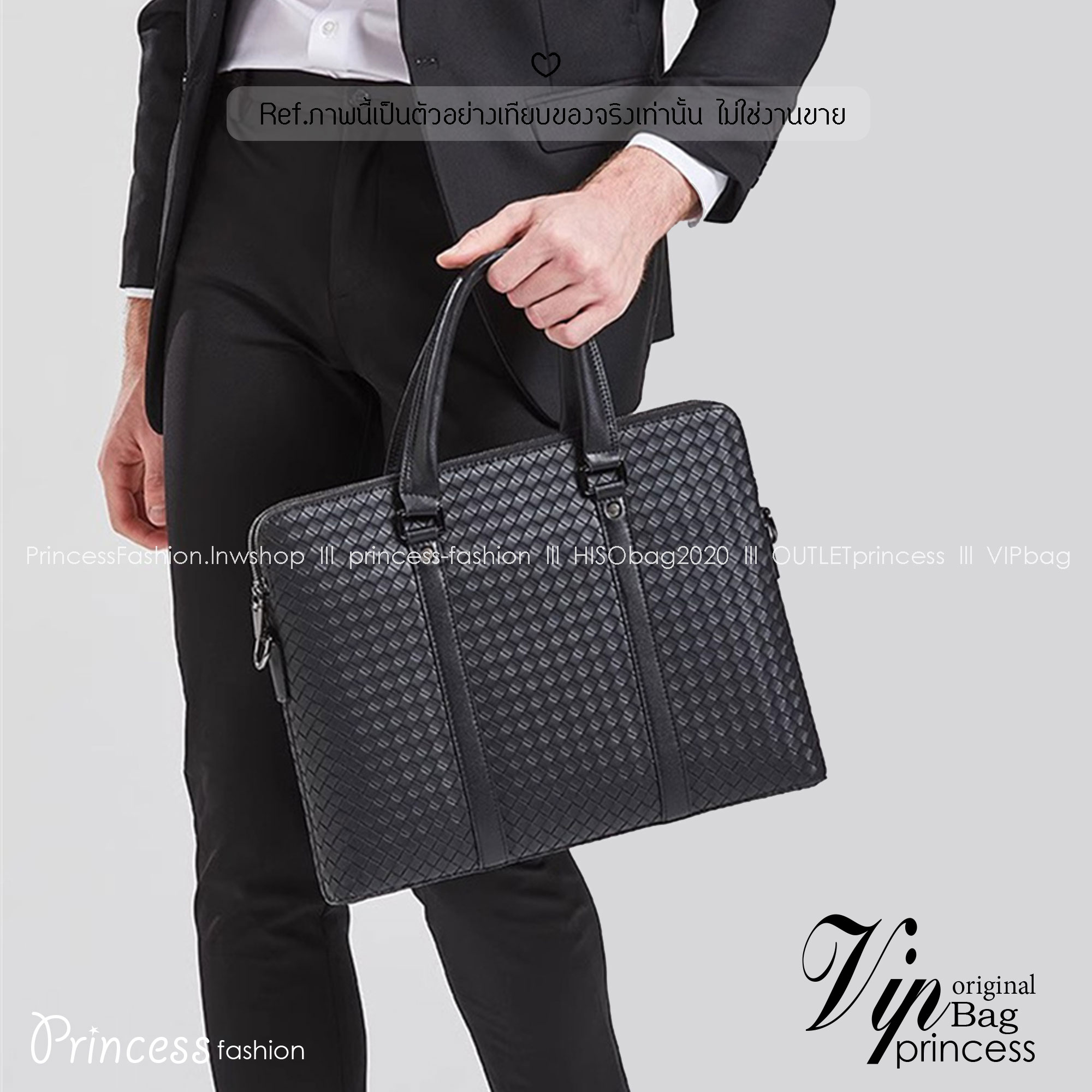 ORI หนังแท้ | Bottega Getaway Slim Intrecciato Leather Briefcase / Bottega Messenger Bag กระเป๋าใส่เอกสาร กระเป๋าทรงแมสเซ็นเจอร์ สวยเรียบหรูคลาสสิกเป็นเอกลักษณ์ โดดเด่นด้วยงานสานตาราง ดีไซน์เรียบง่าย แต่ดูแพง ไอเท็มสุดปัง!!