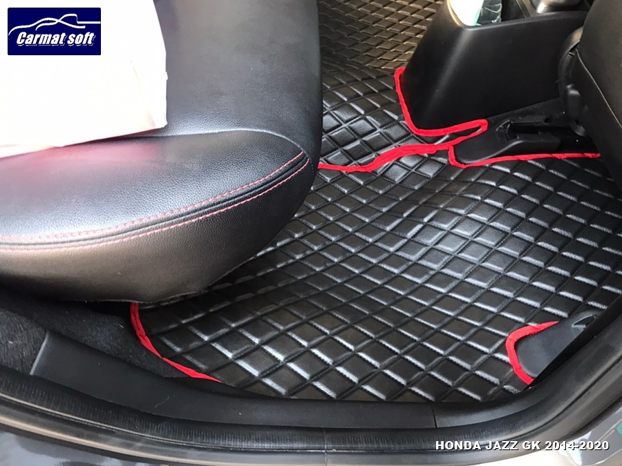 พรมปูพื้นรถยนต์HONDA JAZZ GK 2014-20 ลายDIAMOND เต็มคัน
