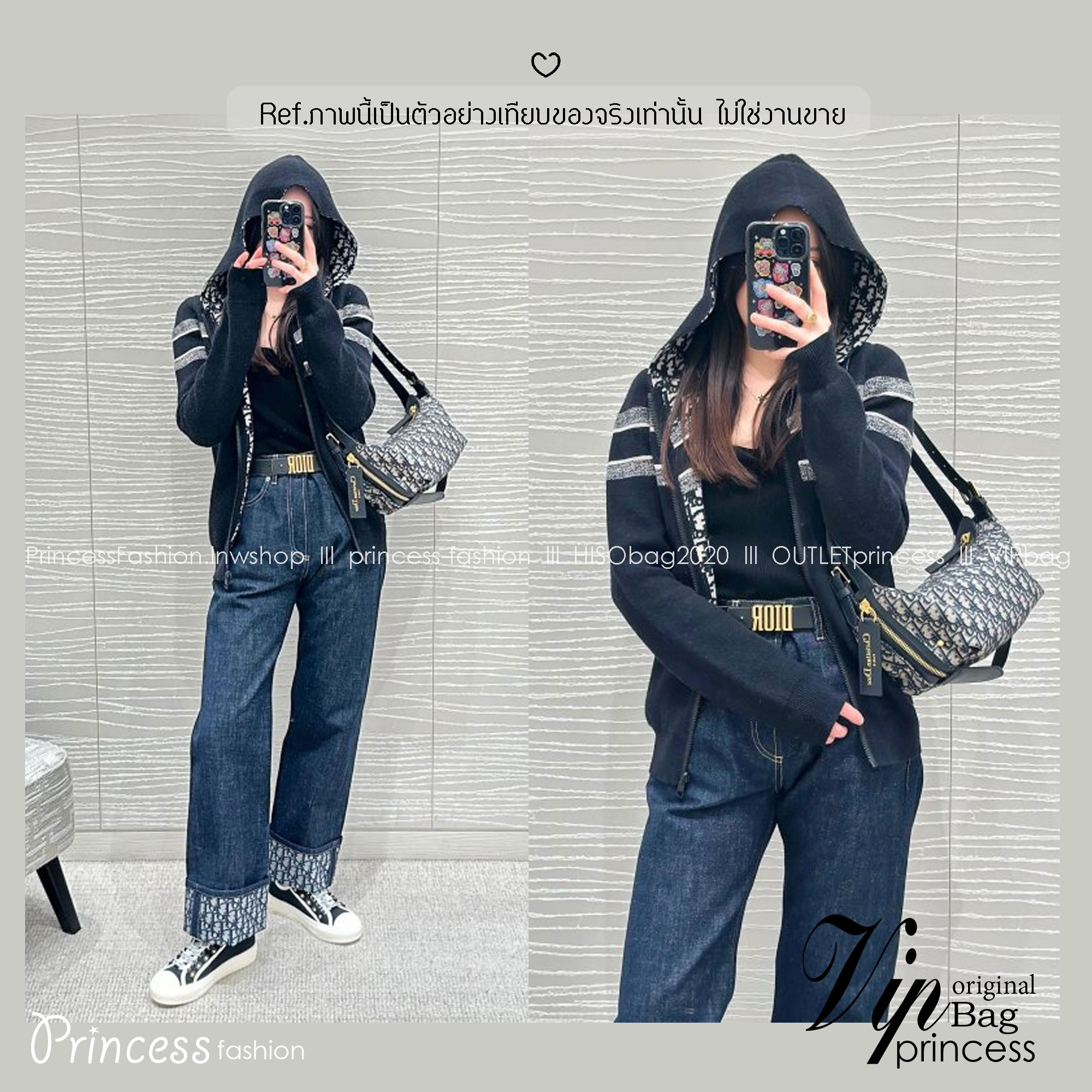 ORI หนังแท้ | DIOR Medium D-Journey Bag Blue Dior Oblique Jacquard กระเป๋าสะพายโฮโบทรงสวย รุ่นใหม่ล่าสุด ดีไซน์เรียบหรูลัคชูที่สุด มาพร้อมสายสะพาย2เส้นคู่แบบใหม่สุดเก๋ เป็นไอเท็มที่ควรมีไว้ติดบ้านอีกใบเลยน้า