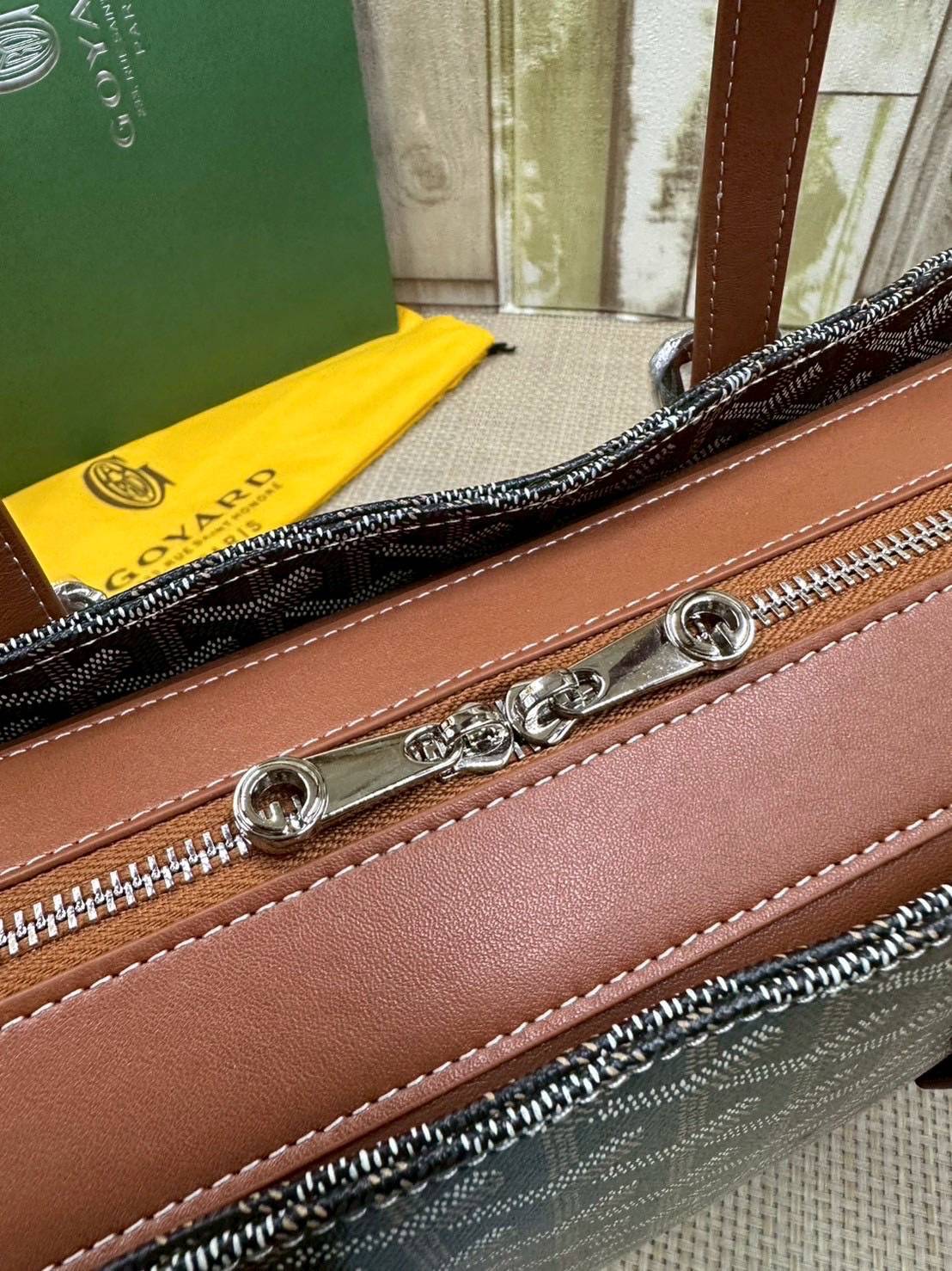 7 สี ORI หนังแท้ | GOYARD Goyardine Sac Marie Galante 35cm / Goyard Tote Bag กระเป๋าสะพายทรงโท้ท พร้อมหูจับใช้งานง่าย ภายในโล่งกว้าง หรูหราลงตัว