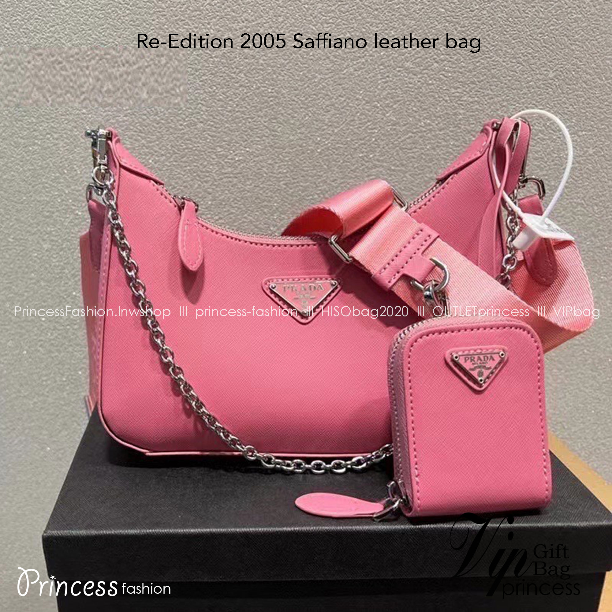 Prada Re-Edition 2005 Saffiano leather bag / PRADA COLLECTION SS22 🔥 HOTS ITEM มาเเรงสุดตอนนี้ น่ารักมากๆ สีพาสเทล สีสายฝอ มาแบบจัดเต็มมาก ถือเกร๋ๆคาเฟ่ต้องลงเเล้วล่ะเเม่ หรูหราเลยค่า ปังสุดดด