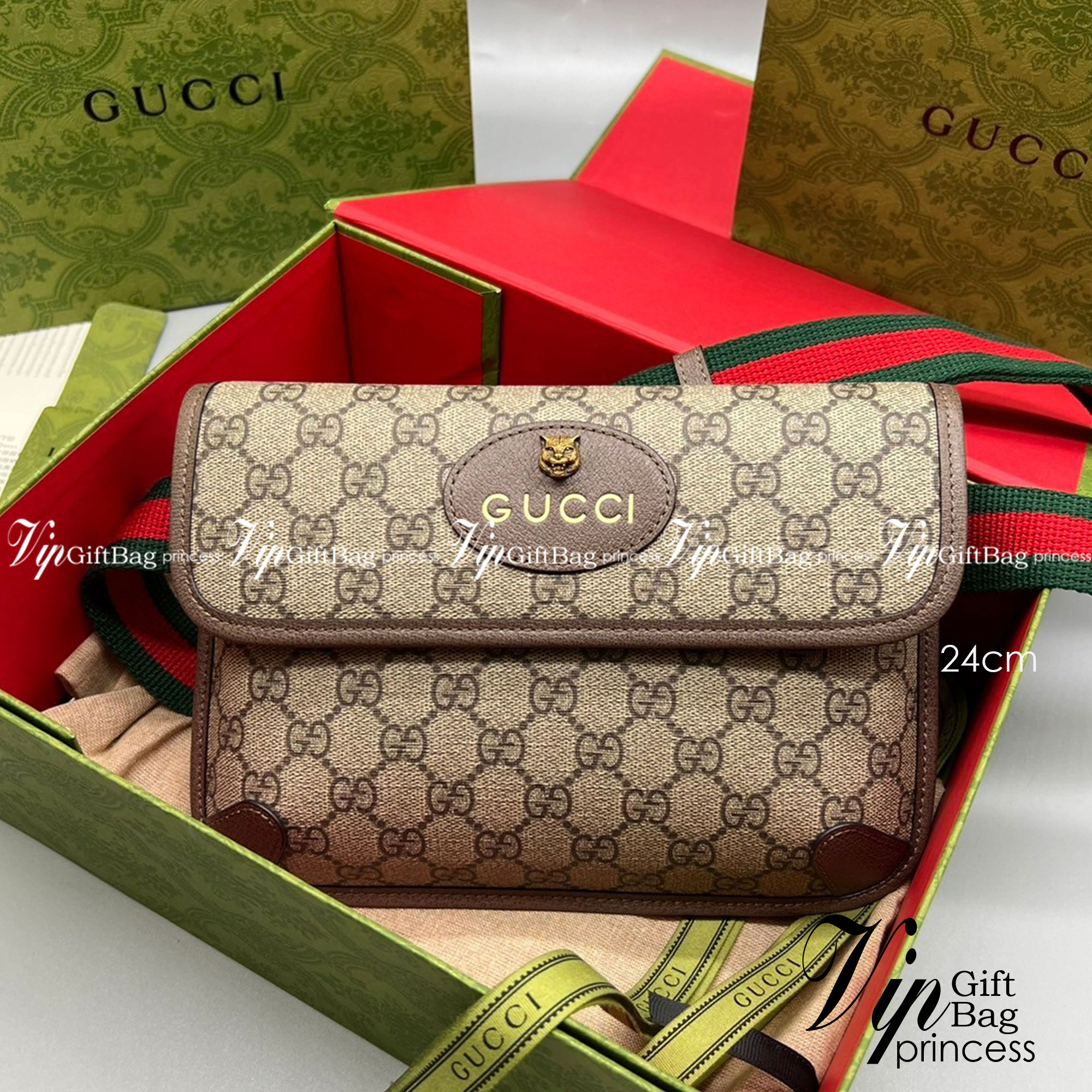 GUCCI Neo Vintage GG Supreme belt bag / Gucci Belt bag เกรดใช้งานสลับของแท้ เกรดออริจินอล ใช้ได้ทั้งชายหญิง งาน unisex ผลัดกันใช้ ^-^ ก็ได้ งานสวยตามรูป สินค้าขายดี ภาพสินค้าถ่ายจากงานขายจริง ใช้งานต่างประเทศได้