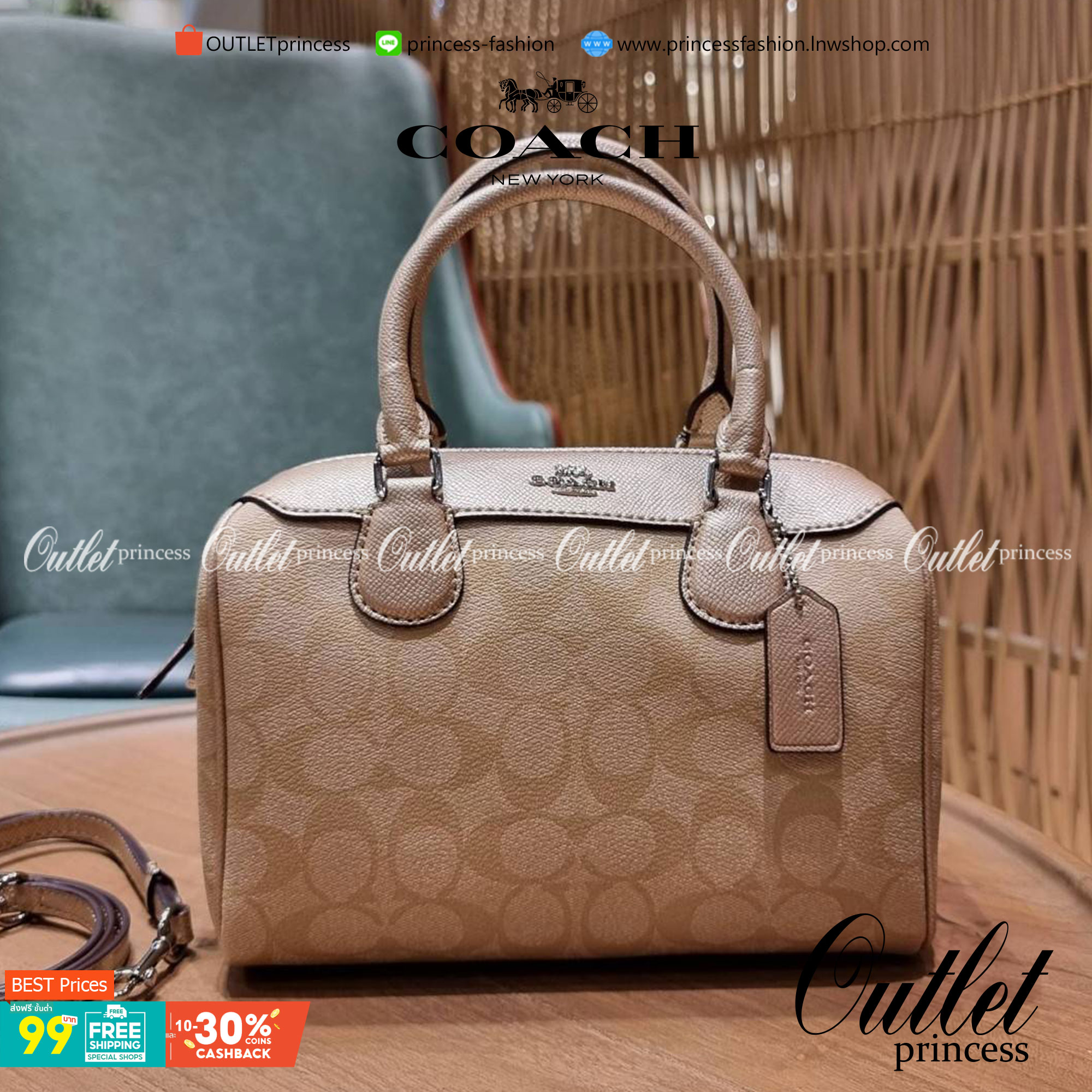 COACH F32203 MINI BENNETT SATCHEL IN SIGNATURE CANVAS กลับมาอีกครั้ง!! กับกระเป๋าทรงหมอนยอดฮิต 🥳 มีกี่สีก็ขายหมด วัสดุหนังแคนวาสเคลือบลาย ทรงสวยใช้งานได้ทุกโอกาส ภายในโล่งกว้างใส่ของได้เยอะ มีหูจับในตัว และสายสะพาย crossbody ปรับได้ตามตัว ใบนี้ไม่