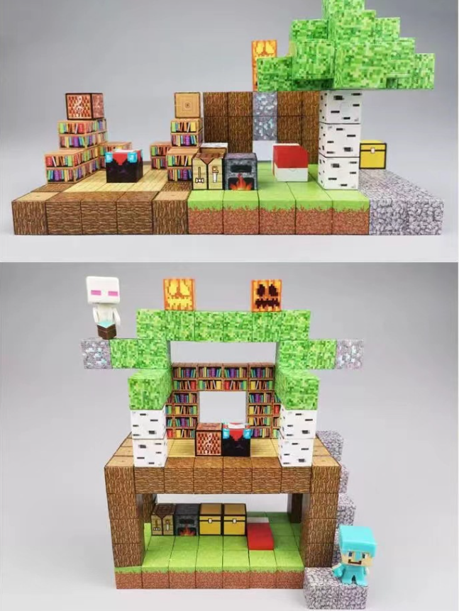 บล็อคตัวต่อแม่เหล็กไมน์คราฟต์ Mine craft แบบสุ่ม