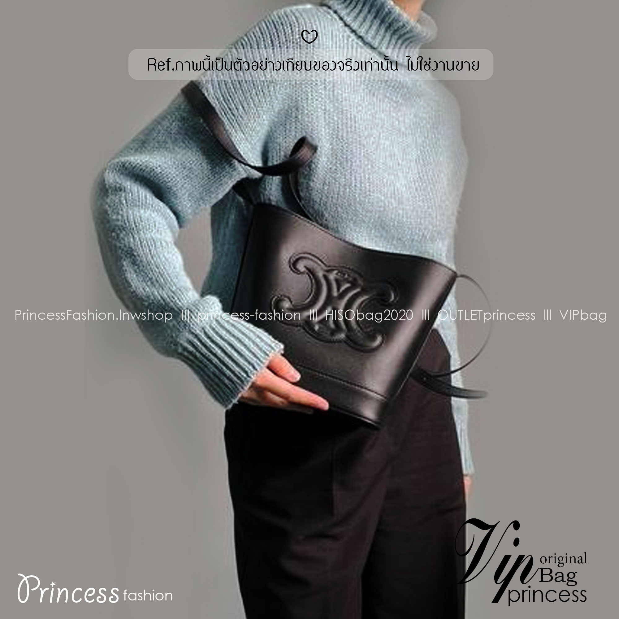 CELINE SMALL BUCKET CUIR TRIOMPHE in Smooth กระเป๋าสะพายทรงบัคเก็ต ใช้งานง่ายที่สุด สายสะพายในตัว รุ่นฮิตข้ามปี งานหนังแท้สวยเรียบหรู ผู้ดีไปอีก