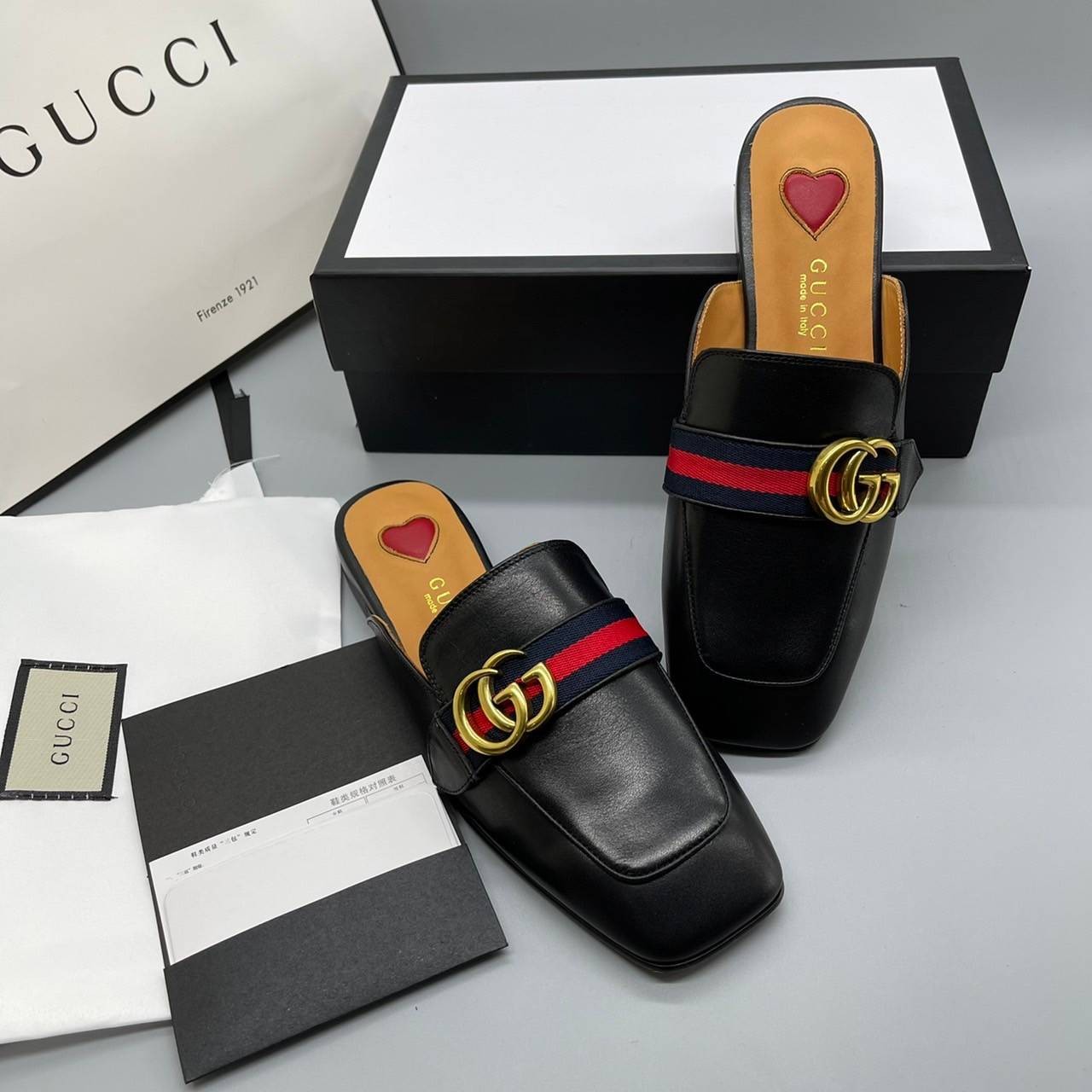 GUCCI sandals fullboxset งานหนังแท้ ภาพสินค้าจริง พร้อมส่งที่ไทย