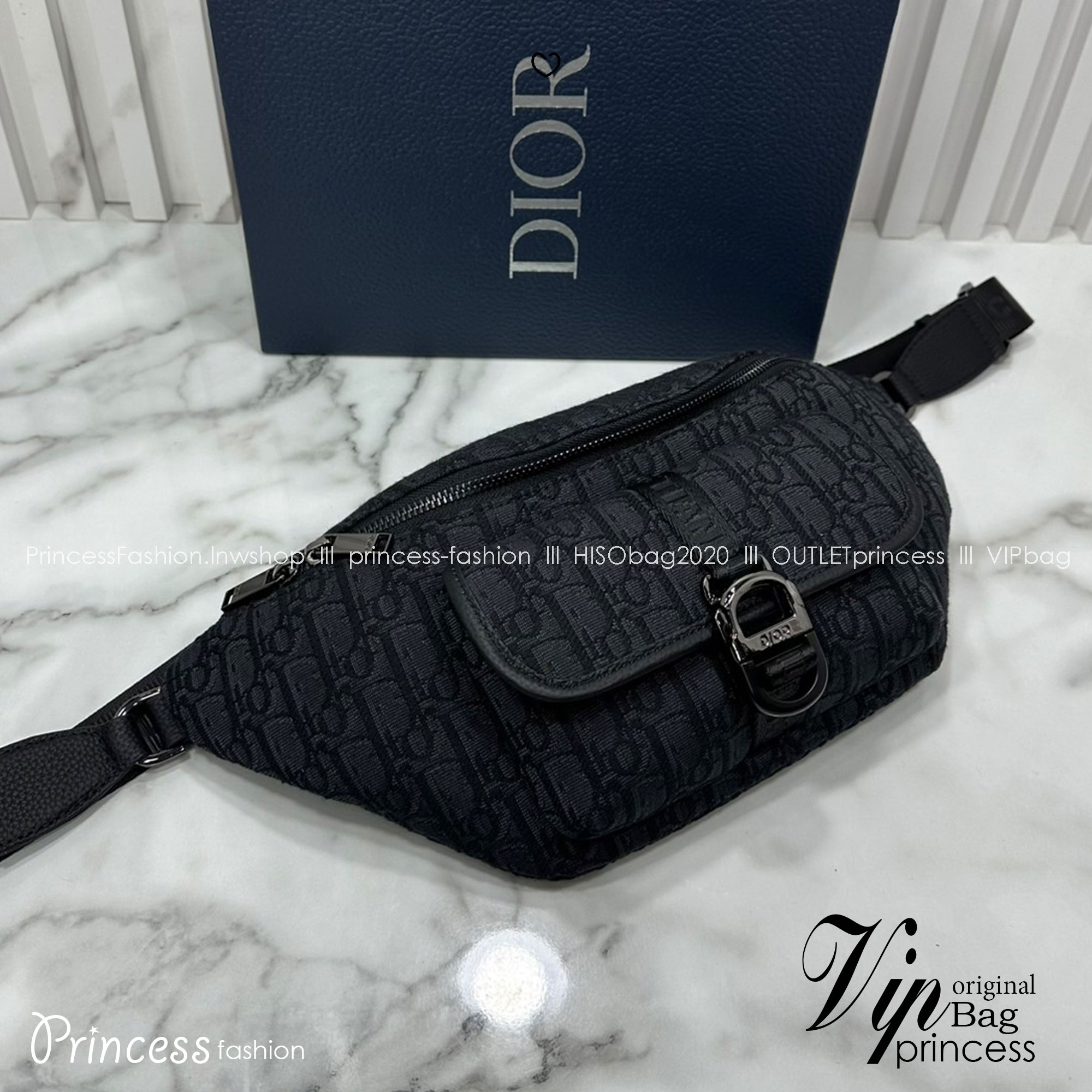 DIOR 8 waist bag Oblique jacquard fabric กระเป๋าสะพายคาดอก เอกลักษณ์ทอผ้าแจ็คการ์ดอย่างดี สวยสง่างามเหนือกาลเวลา มีไว้ไม่มีเอาท์ ท่านชายควรมีมากค่ะ