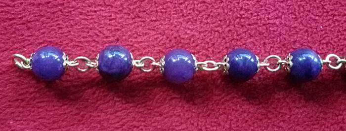 สร้อยข้อมือทองเหลืองหินอะเมทิสต์(ราศีกุมภ์)ค่ะ