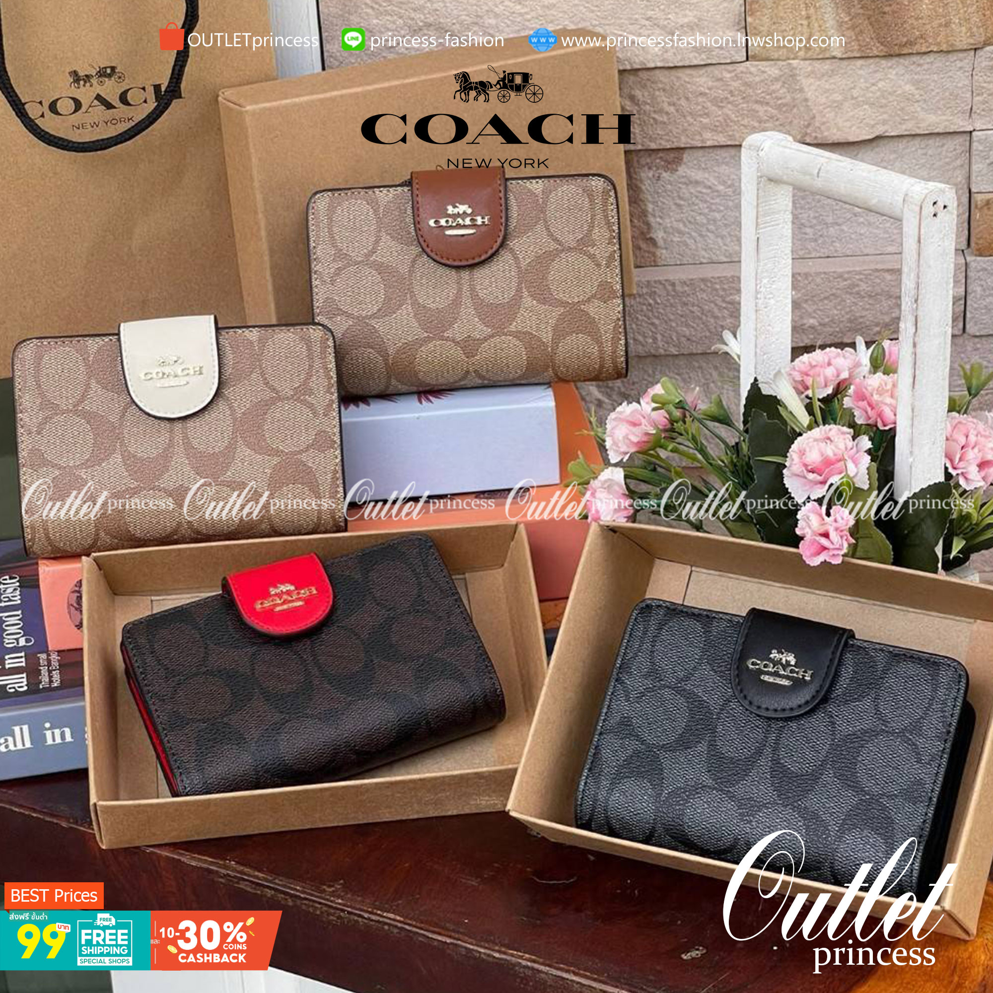 COACH MEDIUM CORNER ZIP WALLET IN SIGNATURE CANVAS กระเป๋าสตางค์ขนาดกลางที่ถือว่าเป็นไอเทม Must Have ของทุกเพศทุกวัยที่ต้องพกติดตัวไว้ตลอดเวลา เพราะนอกจากจะช่วยจัดเก็บเงิน บัตรประชาชน บัตรเครดิตและต่าง ๆ ให้เป็นระเบียบเรียบร้อยยังต้องคำนึงถึงประโยชน์ใช้สอ