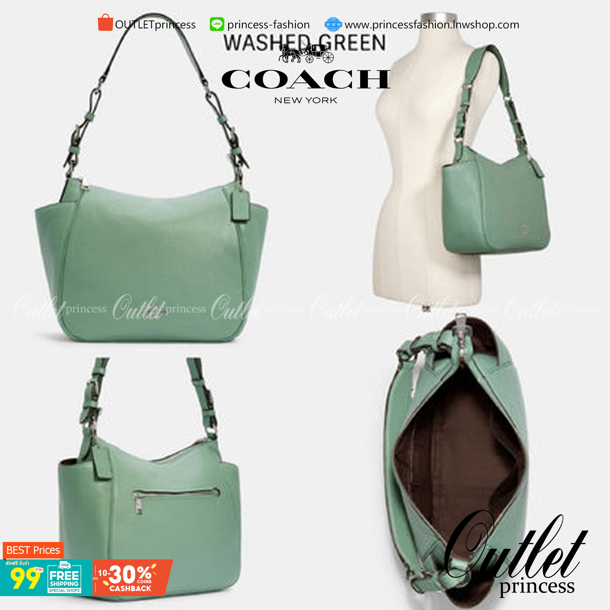 สินค้าออกใหม่ พร้อมคอลเลคชั่นสีใหม่ล่าสุดค่ะ! COACH RORI SHOULDER BAG ((C2855)) พร้อมส่งที่ไทย สวยก่อนใครแน่นอนค่ะ! กระเป๋าสะพายไหล่ หนังแท้ชั้นดีที่สุด หนังนิ่ม ทรงสวย หลงรักแน่นอนค่ะ