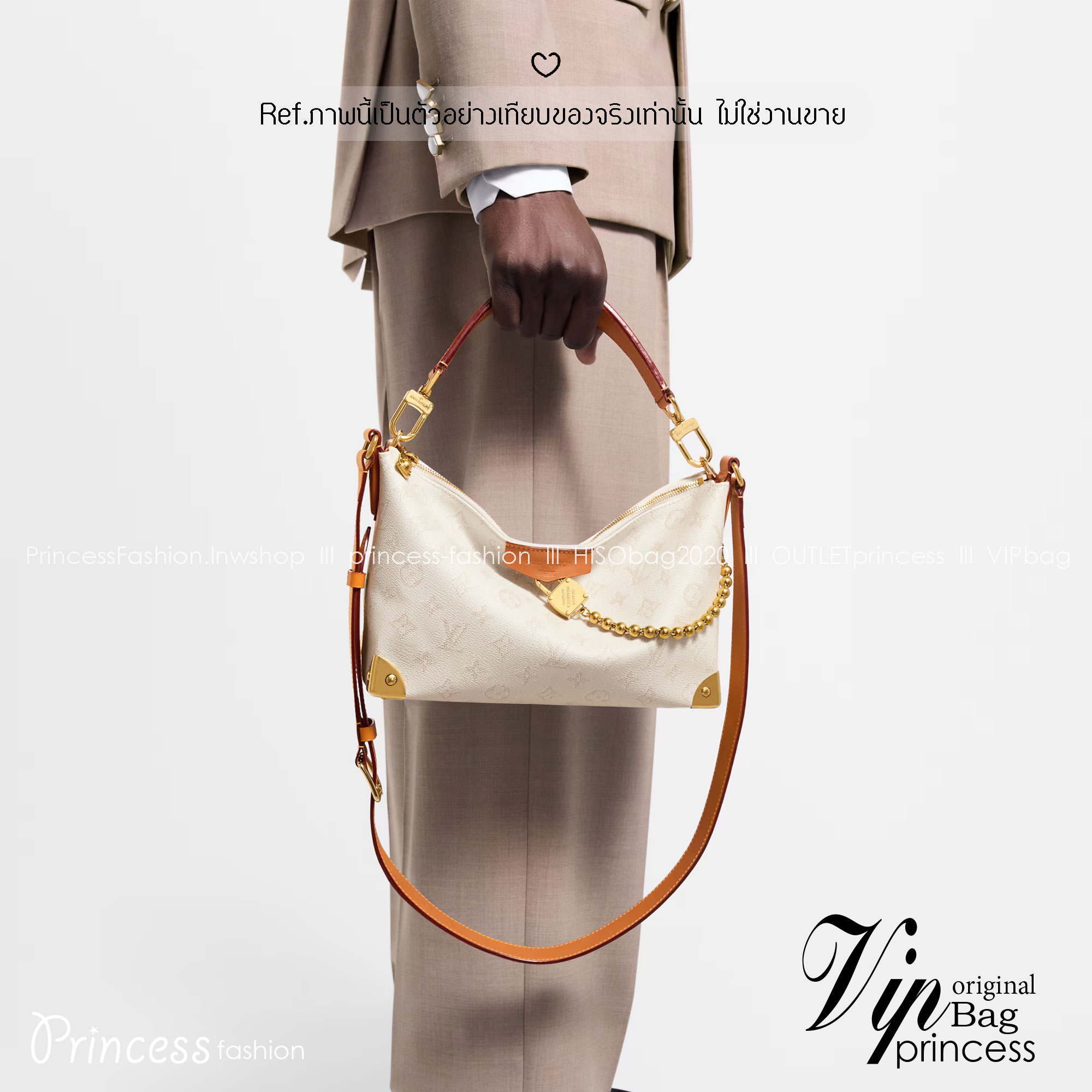 ORI หนังแท้ | LV Bobo Trunk bag Monogram Heritage Canvas / LV Hobob Bag กระเป๋าถือ กระเป๋าสะพายทรงโฮโบ ไอเท็มใหม่ล่าสุดจากตระกูล Trunk รังสรรค์จาก Monogram Heritage แคนวาส มุมกระเป๋าที่ได้แรงบันดาลใจจากทรังก์