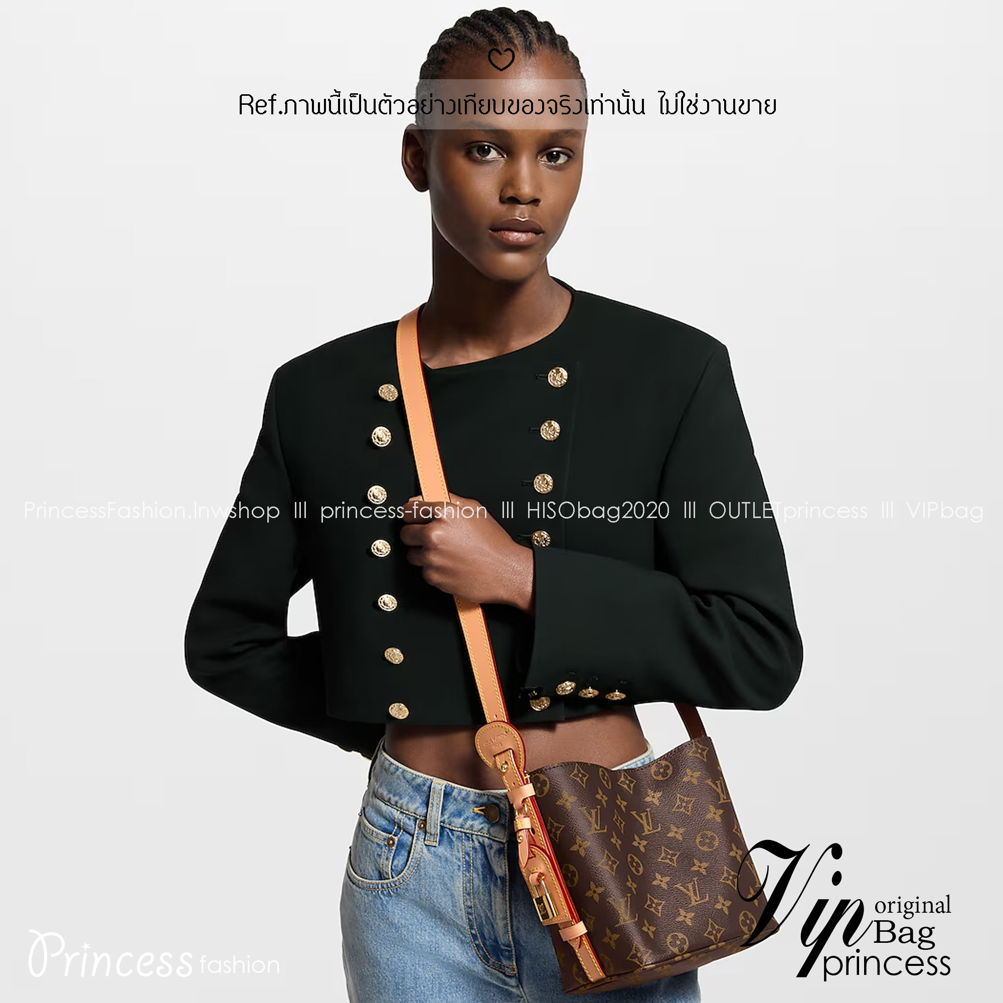 LV All In BB bag Monogram Canvas กระเป๋าทรงบัคเก็ต สุดไอคอนิกยกระดับความหรูหรา ปรับทรงใช้งานได้ 2 แบบ คุ้มแบบไม่มีเบื่อ มาพร้อมใบลูกเข้าเซ็ทแยกใช้งานได้