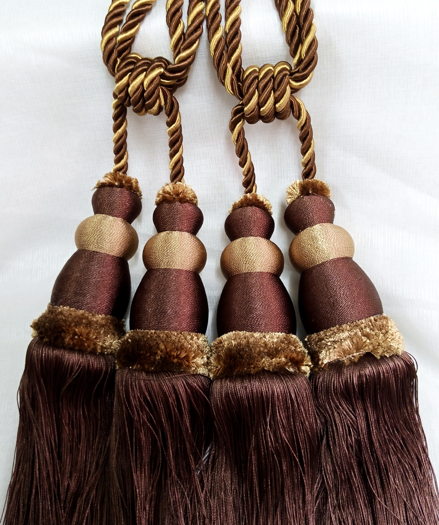 สายรวบผ้าม่าน ขนาดใหญ่ รุ่นชีต้า(CHEETAH) สีน้ำตาล (ราคาต่อชิ้น)