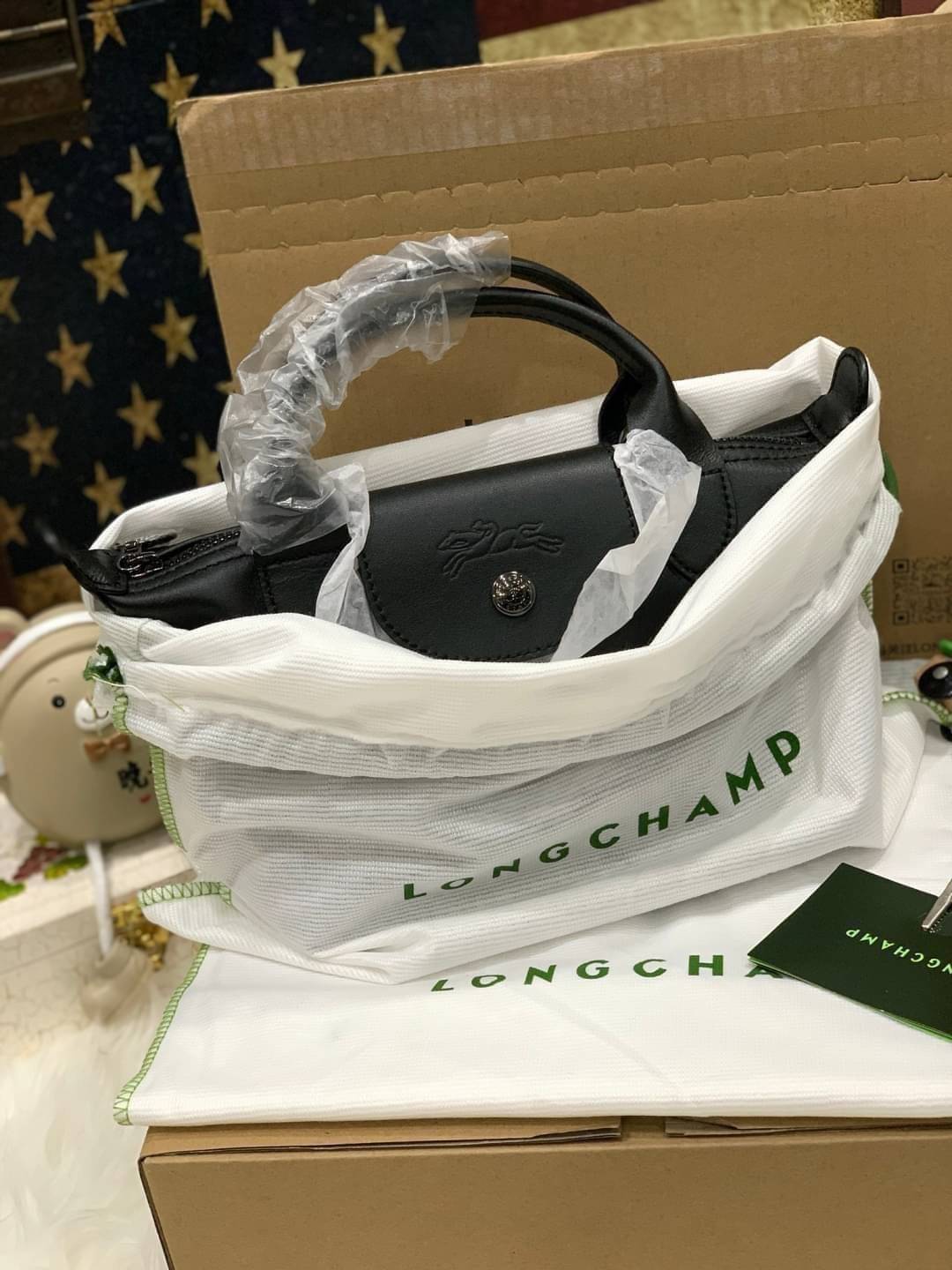 ของแท้ 100% Longchamp LE PLIAGE CUIR TOP HANDLE BAG Color: Black,Orange,Sienna, Navy,Nordic,Grey,Lichen