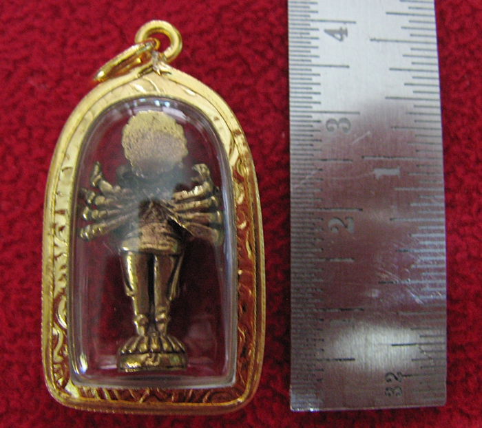 สินค้าหมดค่ะ องค์พระพิฆเณศปาง10 กร ประทานพร องค์เล็กแบบยืน เนื้อทองเหลืองเลี่ยมทองไมครอนพร้อมใบคาถาค่ะ