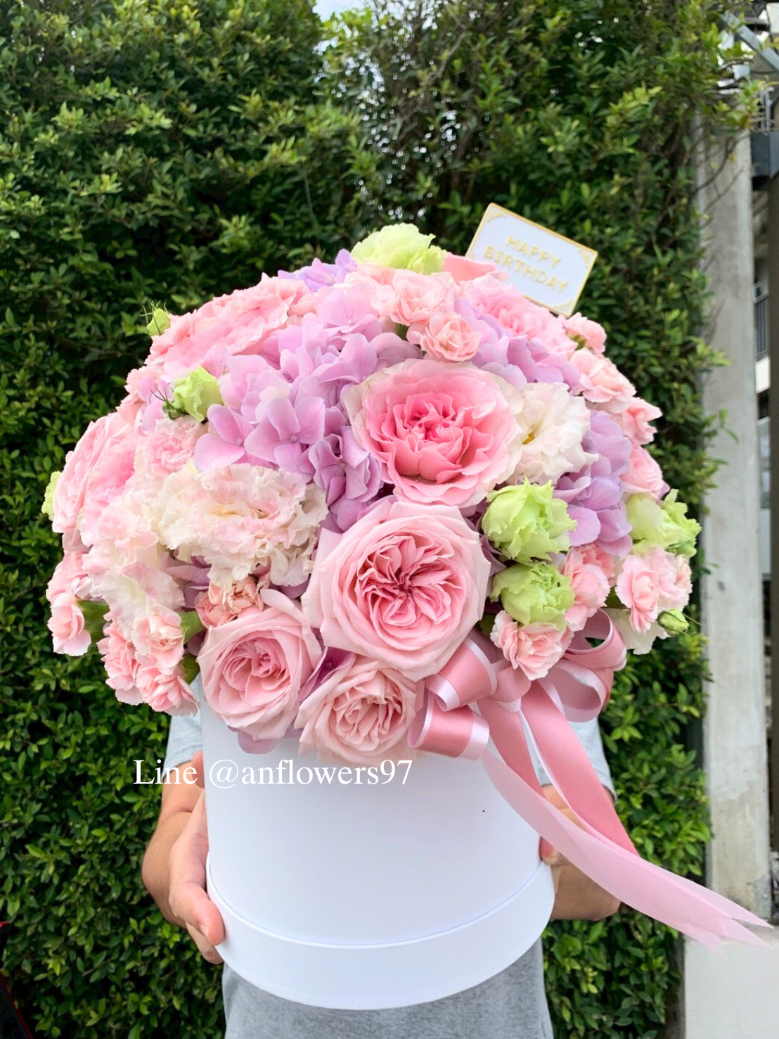Flowers box ดอกไม้โทนสีชมพู