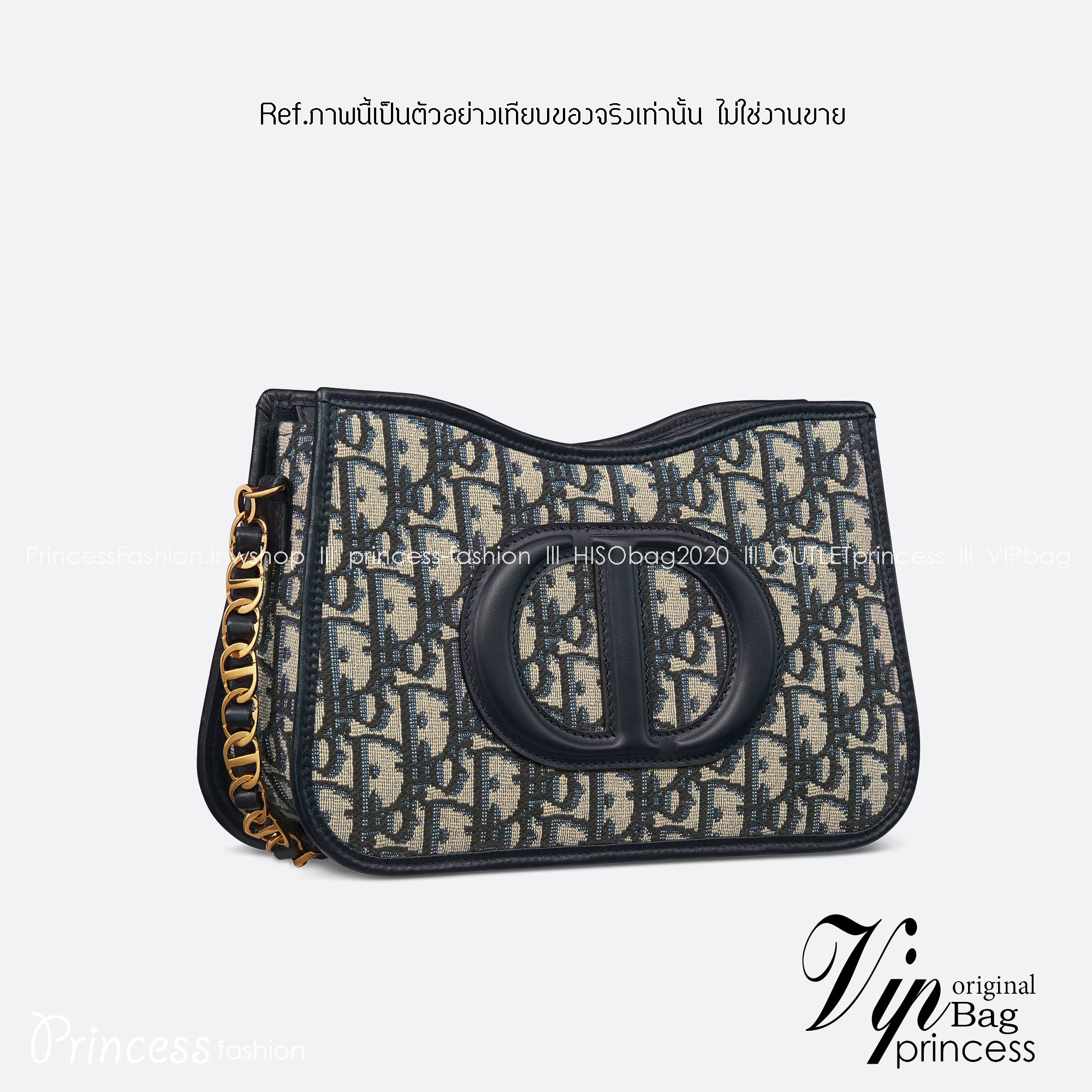 CD SIGNATURE HOBO MINI BAG Blue Oblique Jacquard / Dior Bag พร้อมส่ง กระเป๋าสะพายทรงโฮโบ รุ่นใหม่ล่าสุด Winter 2023 สวยหรูหราเป็นเอกลักษณ์แบรนด์