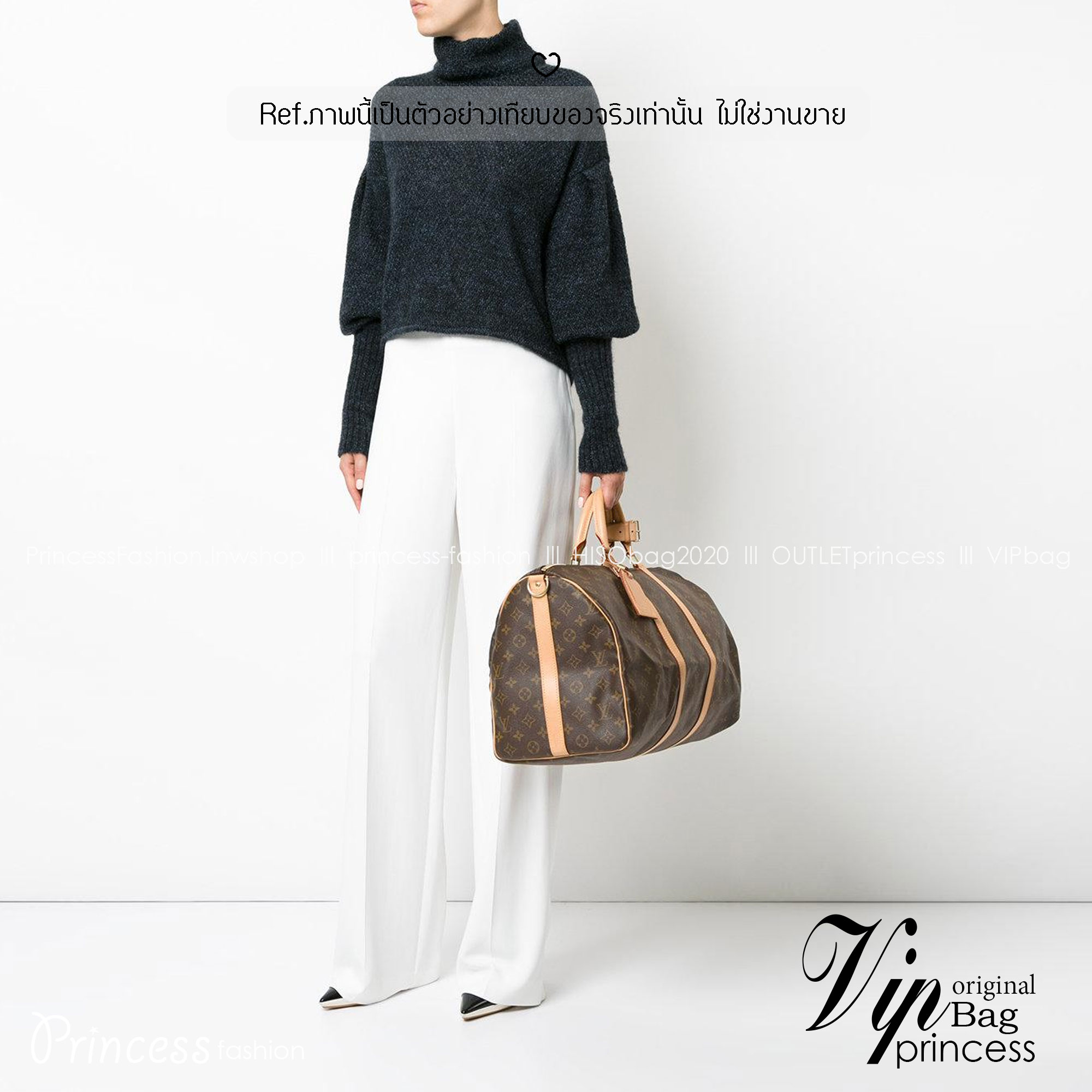 LV Keepall Bandoulière 45 Monogram Canvas กระเป๋าเดินทางสุดคลาสสิค ไอเท็มที่จะทำให้การเดินทางไม่ธรรมดาอีกต่อไป ด้วยดีเทลความเป็นเอกลักษณ์ พิมพ์ลายโมโนแกรมคมชัด ดีไซน์เรียบหรู